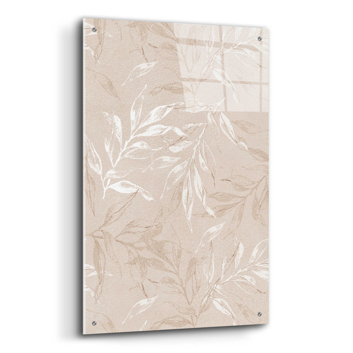 Epic Art 'White Leaves 1' by Design Fabrikken, Acrylic Glass Wall Art,24x36