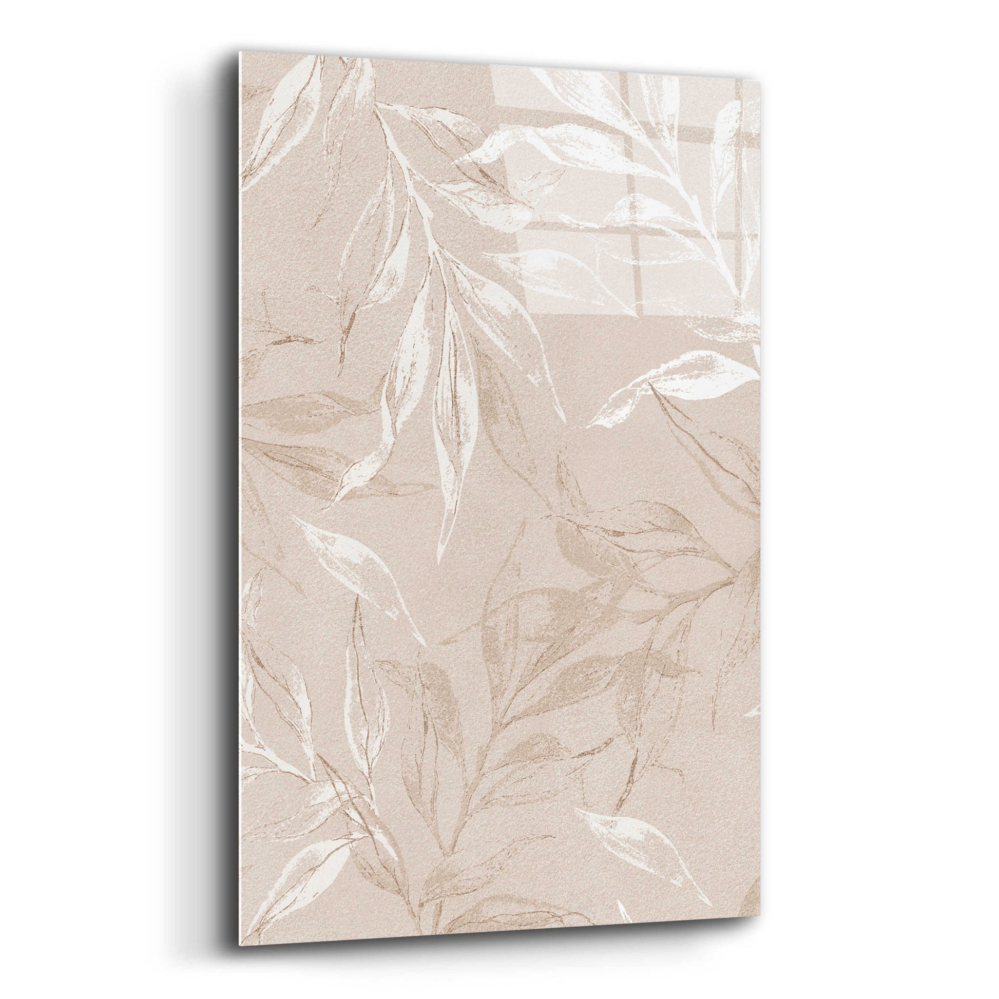 Epic Art 'White Leaves 2' by Design Fabrikken, Acrylic Glass Wall Art,12x16