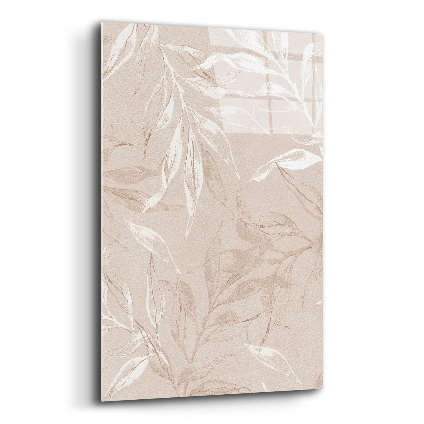 Epic Art 'White Leaves 2' by Design Fabrikken, Acrylic Glass Wall Art,16x24