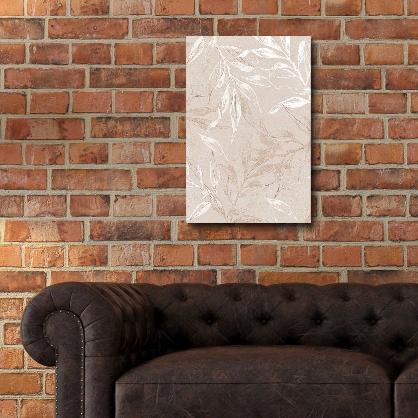 Epic Art 'White Leaves 2' by Design Fabrikken, Acrylic Glass Wall Art,16x24