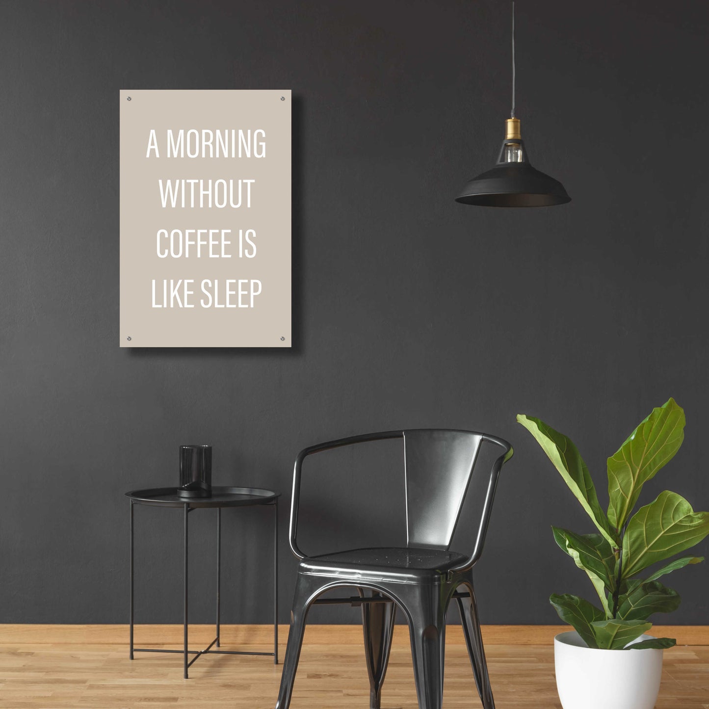 Epic Art 'Without Coffee' by Design Fabrikken, Acrylic Glass Wall Art,24x36