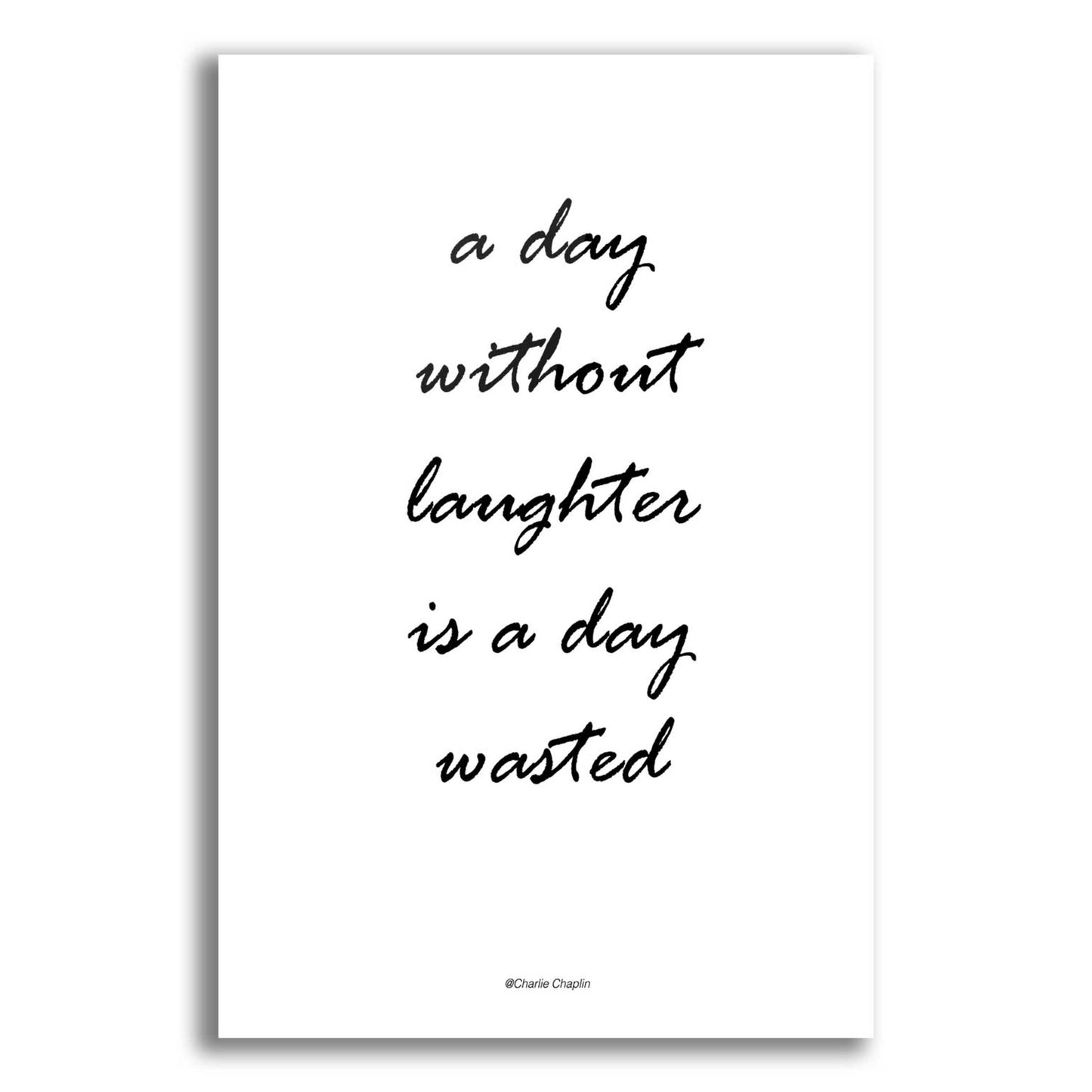 Epic Art 'Without Laughter' by Design Fabrikken, Acrylic Glass Wall Art,12x16