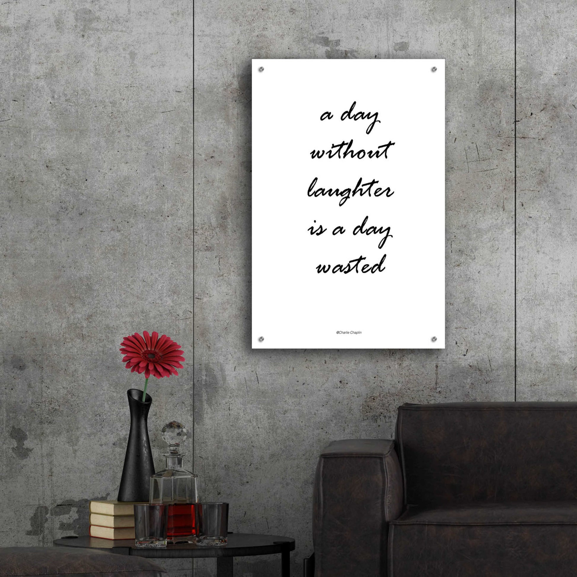 Epic Art 'Without Laughter' by Design Fabrikken, Acrylic Glass Wall Art,24x36