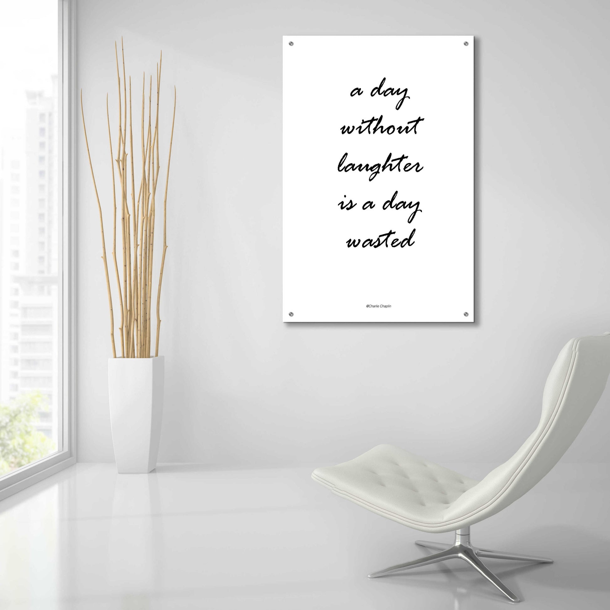 Epic Art 'Without Laughter' by Design Fabrikken, Acrylic Glass Wall Art,24x36