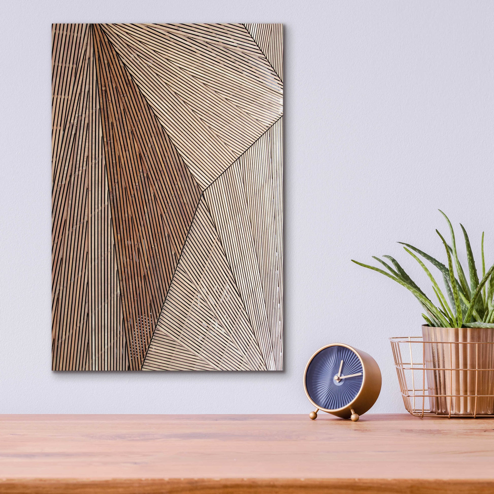 Epic Art 'Wooden Structure' by Design Fabrikken, Acrylic Glass Wall Art,12x16