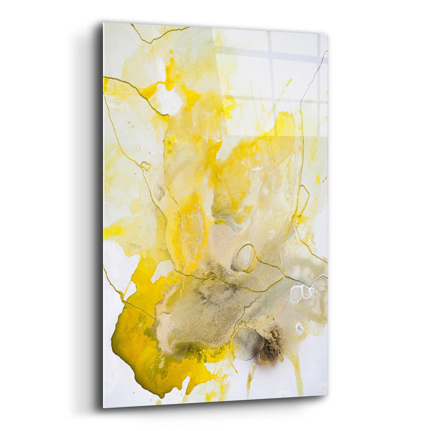 Epic Art 'Yellow Line' by Design Fabrikken, Acrylic Glass Wall Art,12x16