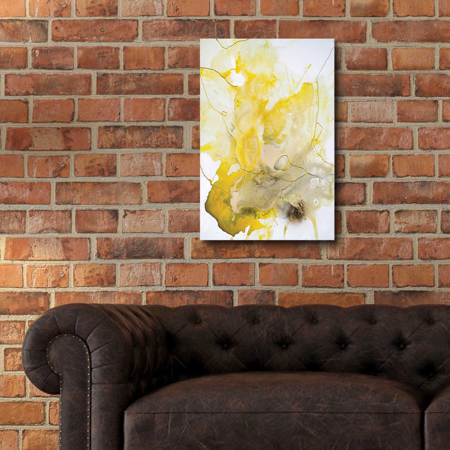 Epic Art 'Yellow Line' by Design Fabrikken, Acrylic Glass Wall Art,16x24