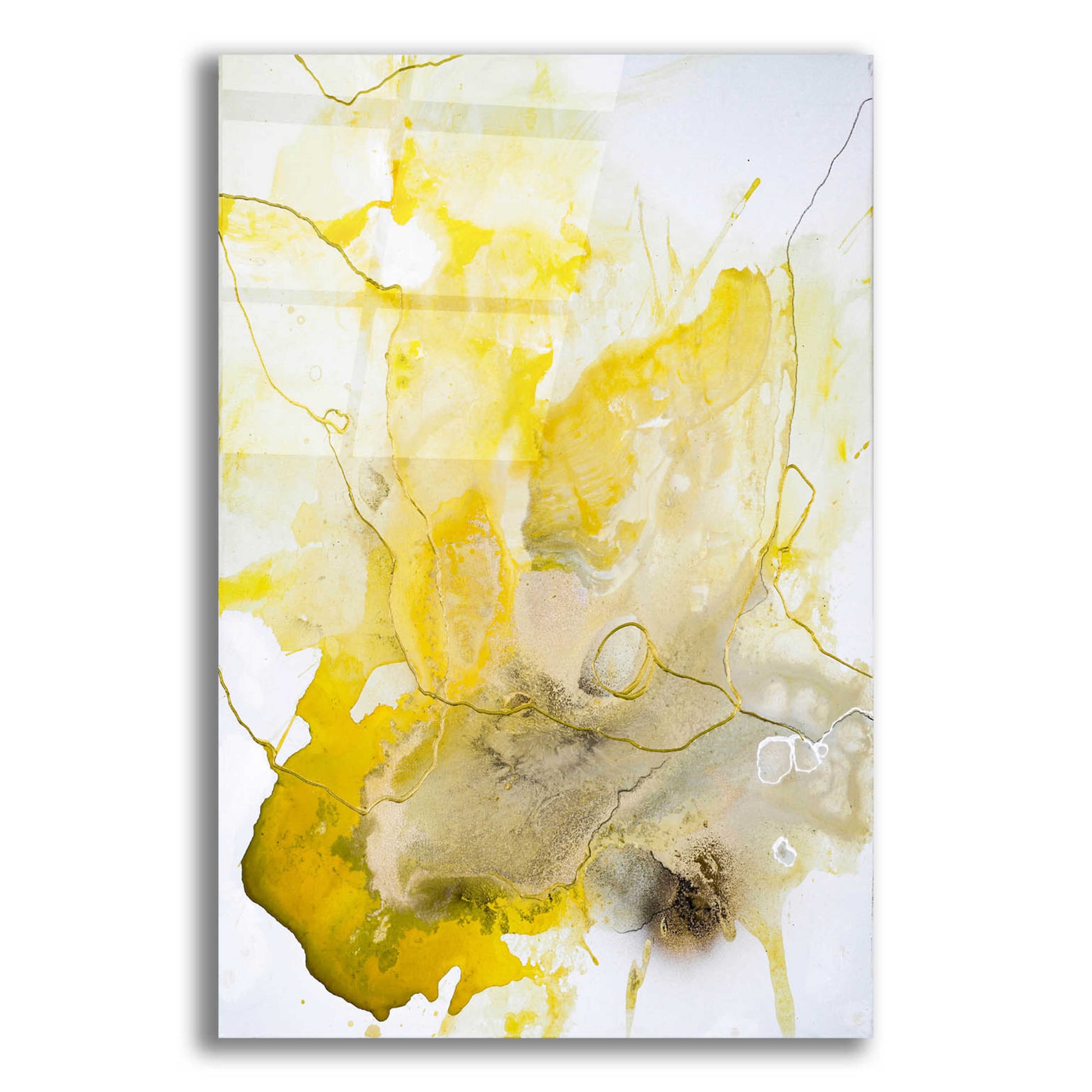 Epic Art 'Yellow Line' by Design Fabrikken, Acrylic Glass Wall Art,16x24