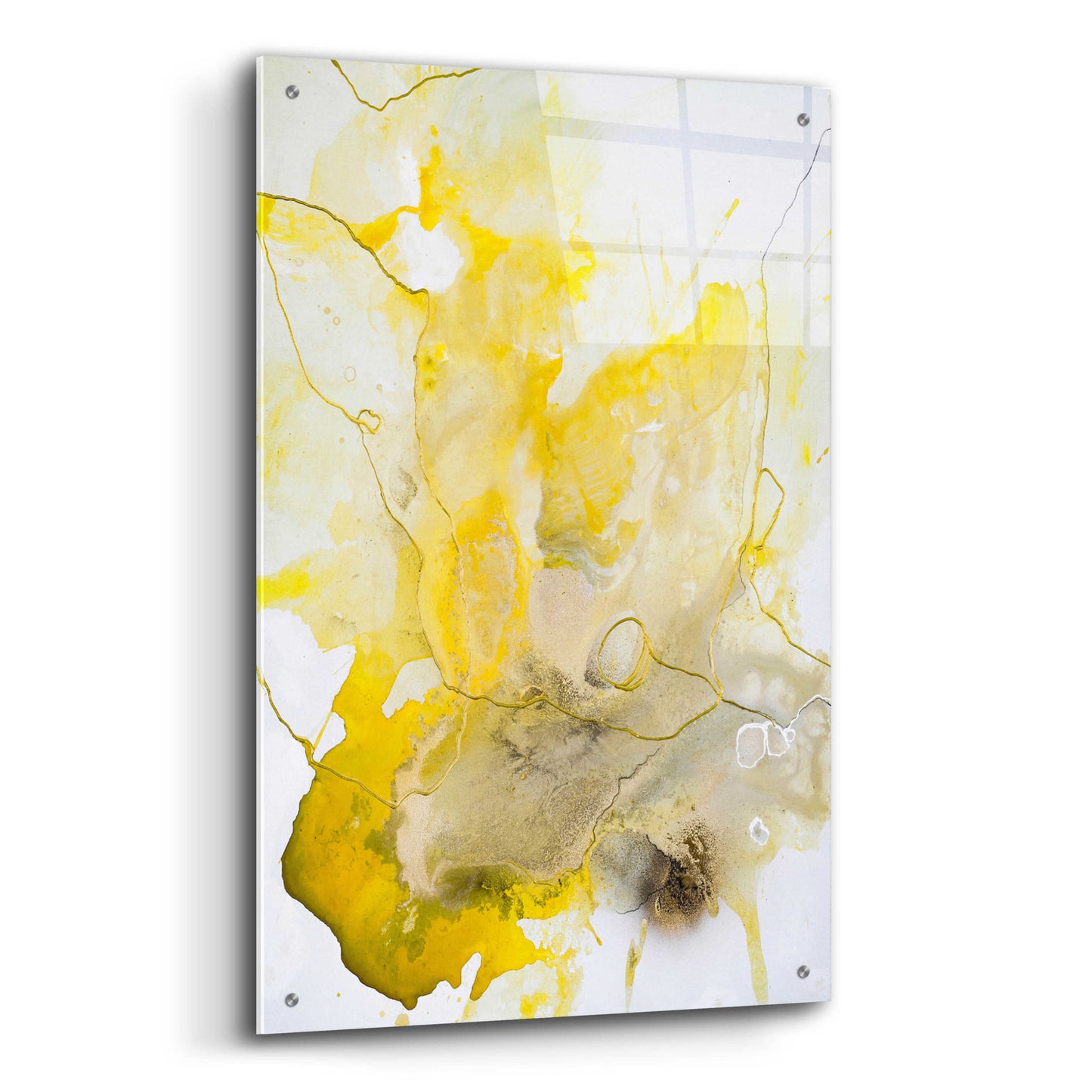 Epic Art 'Yellow Line' by Design Fabrikken, Acrylic Glass Wall Art,24x36