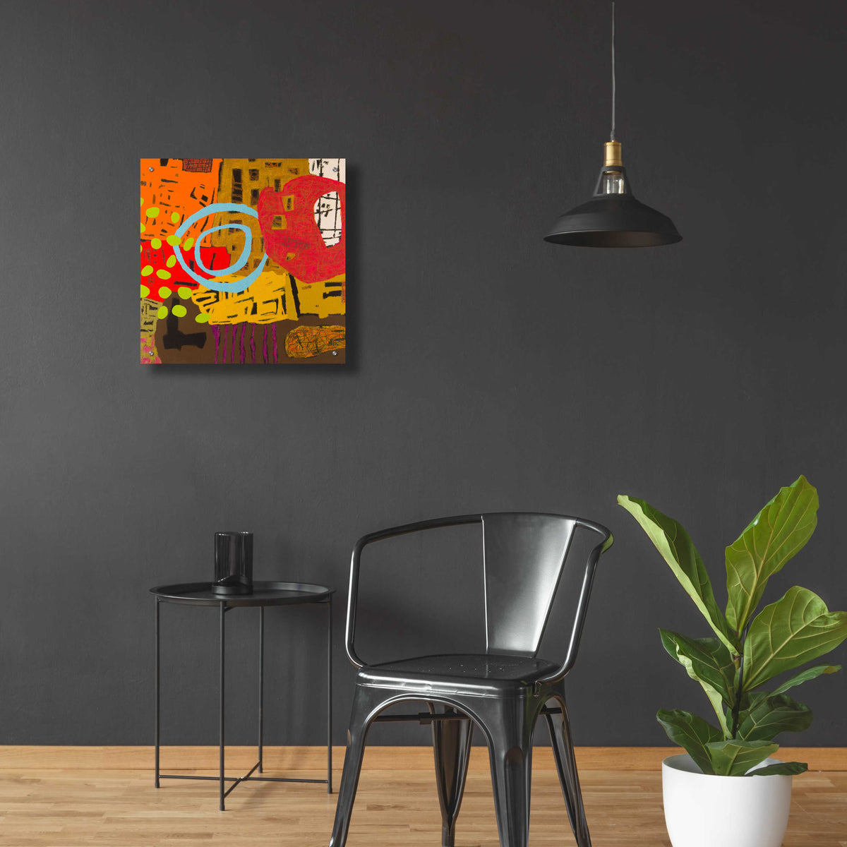 Epic Art 'Conversations in the Abstract 28' by Downs, Acrylic Glass Wall Art,24x24