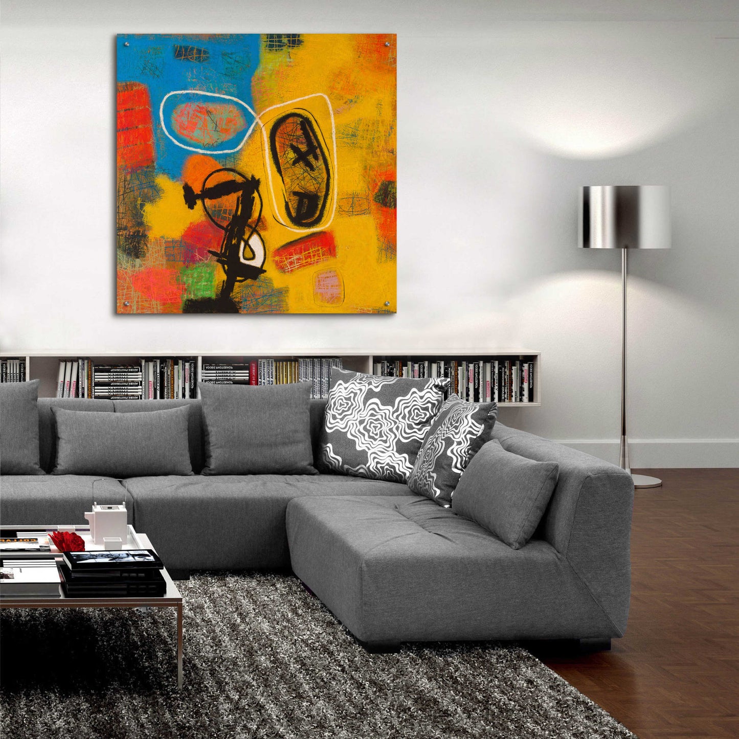 Epic Art 'Conversations in the Abstract 32' by Downs, Acrylic Glass Wall Art,36x36