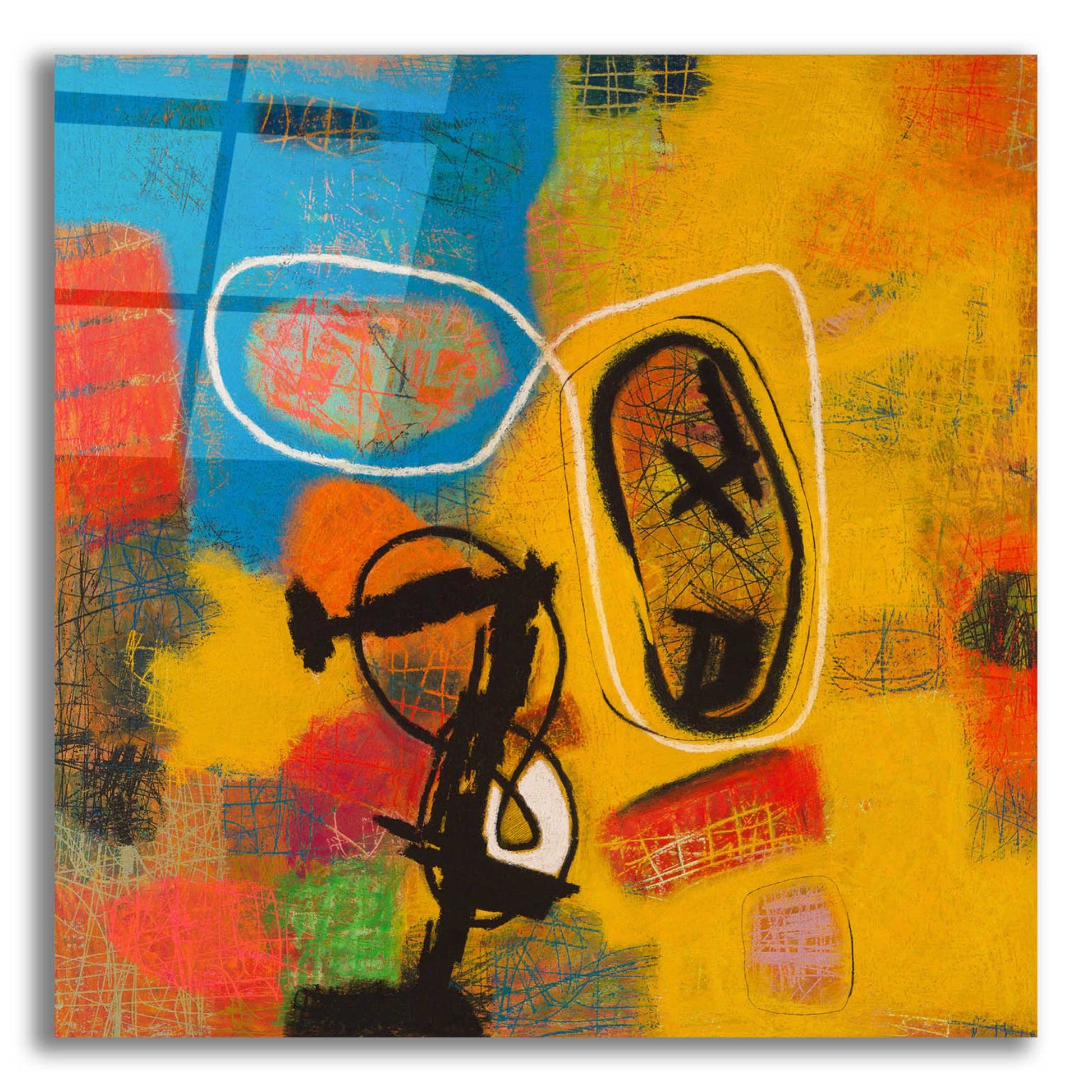 Epic Art 'Conversations in the Abstract 32' by Downs, Acrylic Glass Wall Art