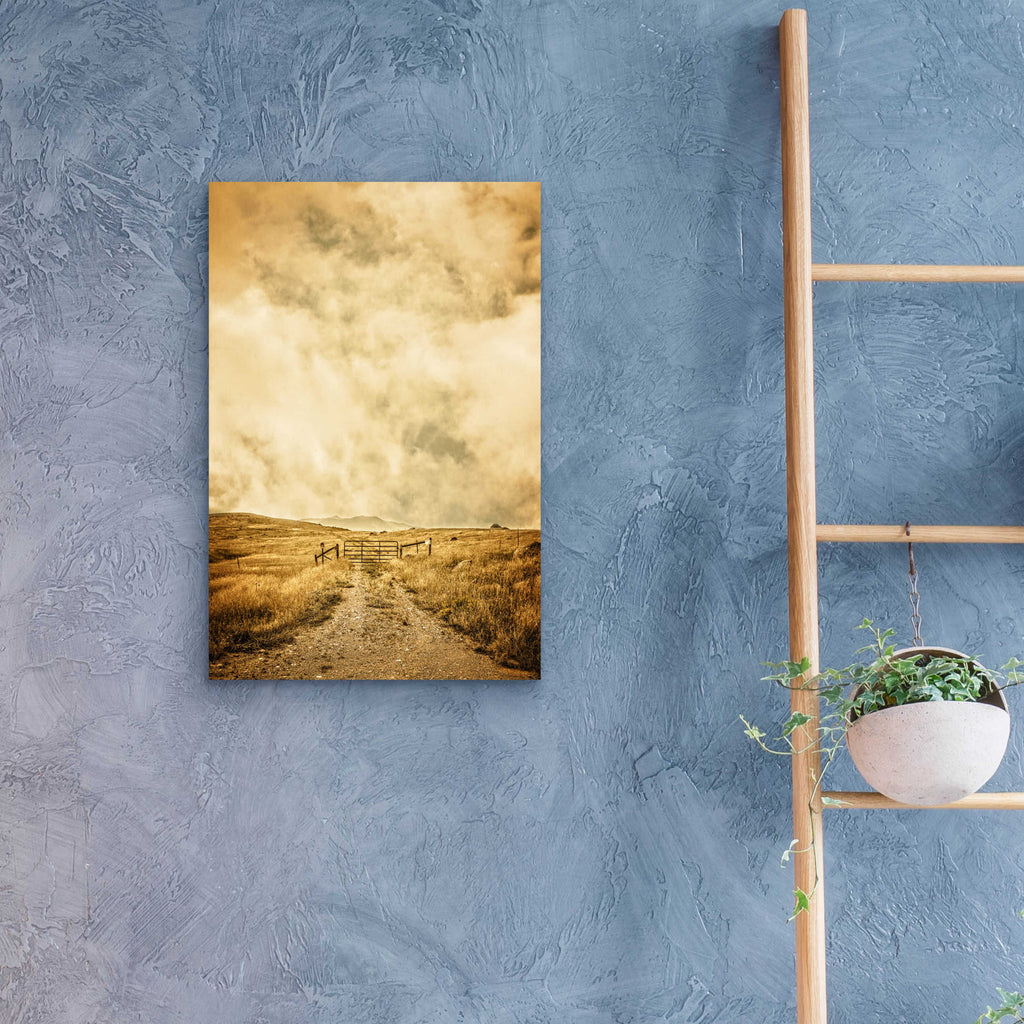 Epic Art 'Ranch Gate' by Edward M. Fielding, Acrylic Glass Wall Art,16x24