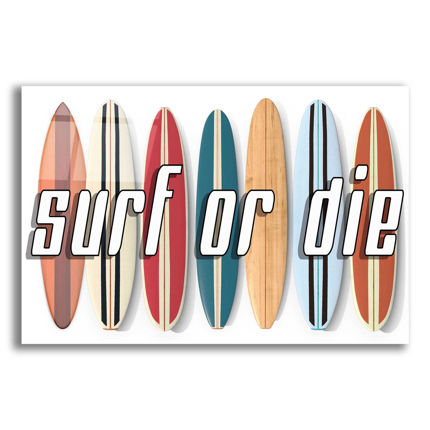 Epic Art 'Surf of Die' by Edward M. Fielding, Acrylic Glass Wall Art,16x12