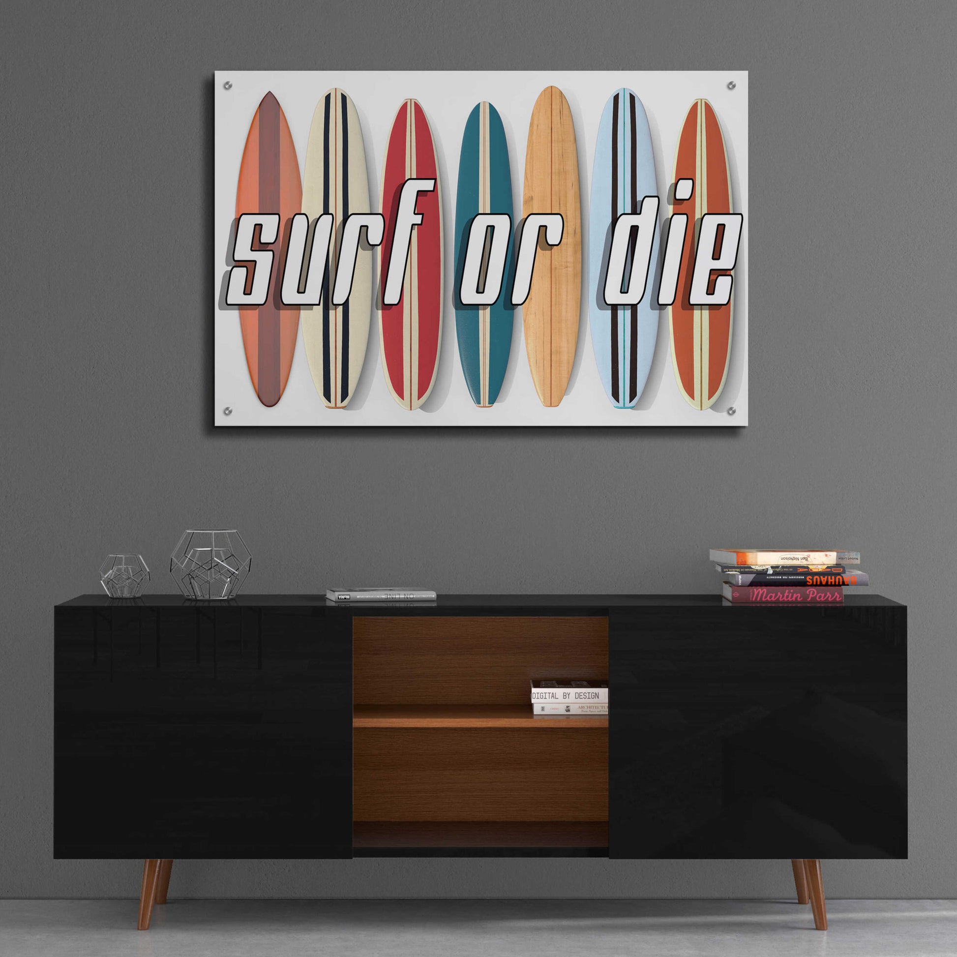 Epic Art 'Surf of Die' by Edward M. Fielding, Acrylic Glass Wall Art,36x24