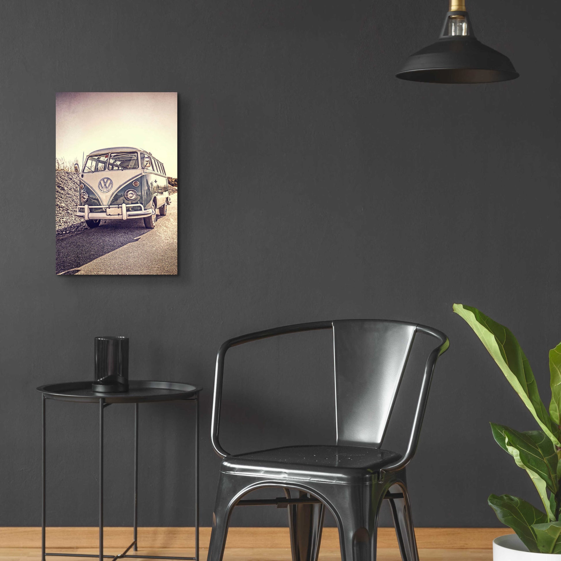 Epic Art 'Surfers’ Vintage VW Bus' by Edward M. Fielding, Acrylic Glass Wall Art,16x24