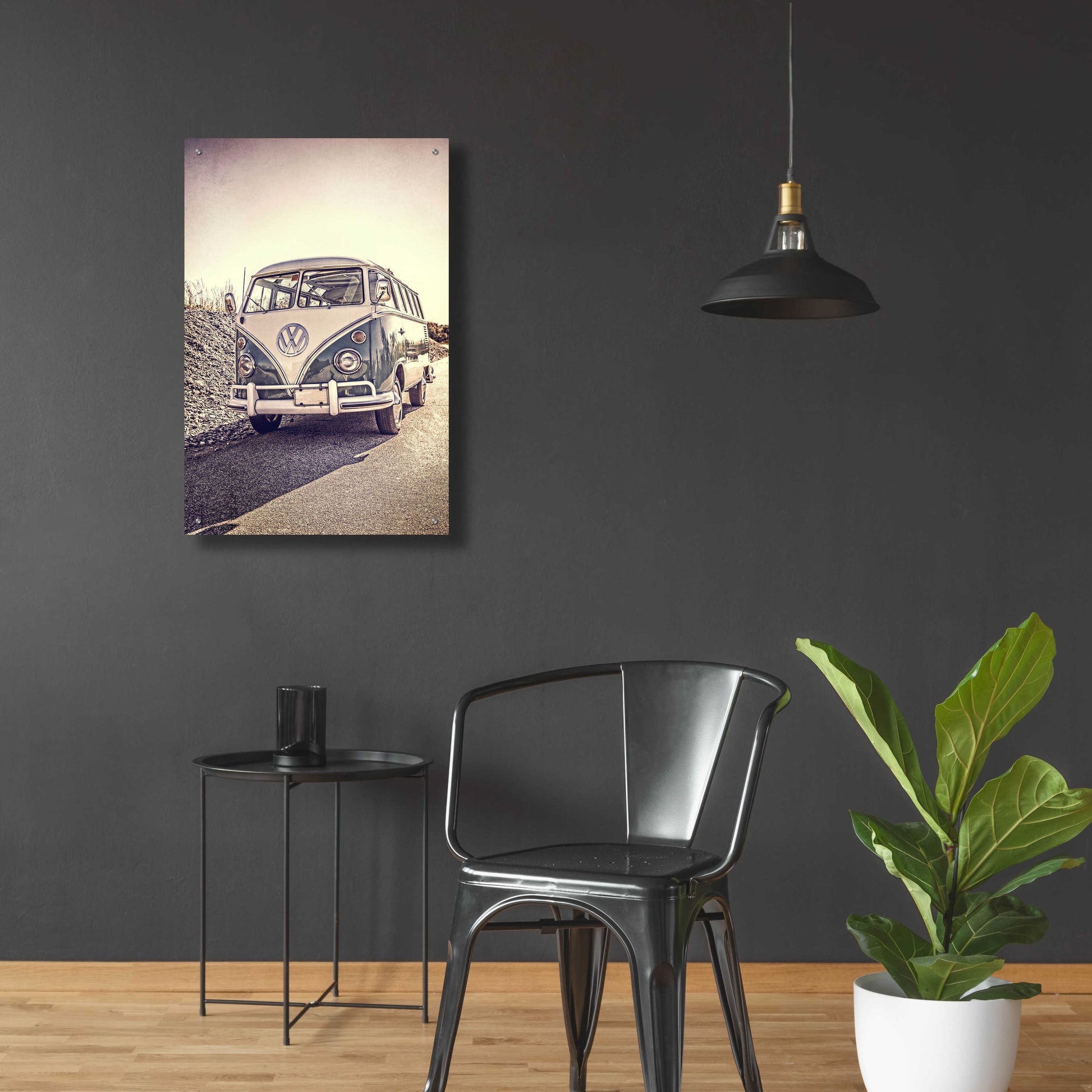 Epic Art 'Surfers’ Vintage VW Bus' by Edward M. Fielding, Acrylic Glass Wall Art,24x36