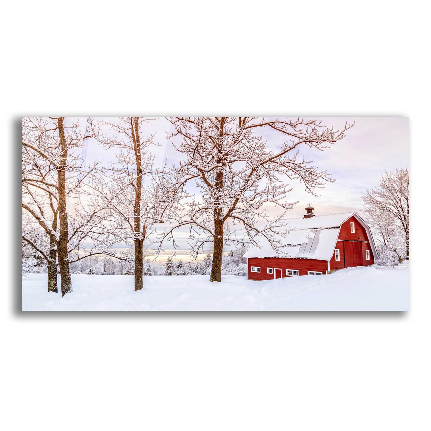 Epic Art 'Winter Arrives' by Edward M. Fielding, Acrylic Glass Wall Art,24x12