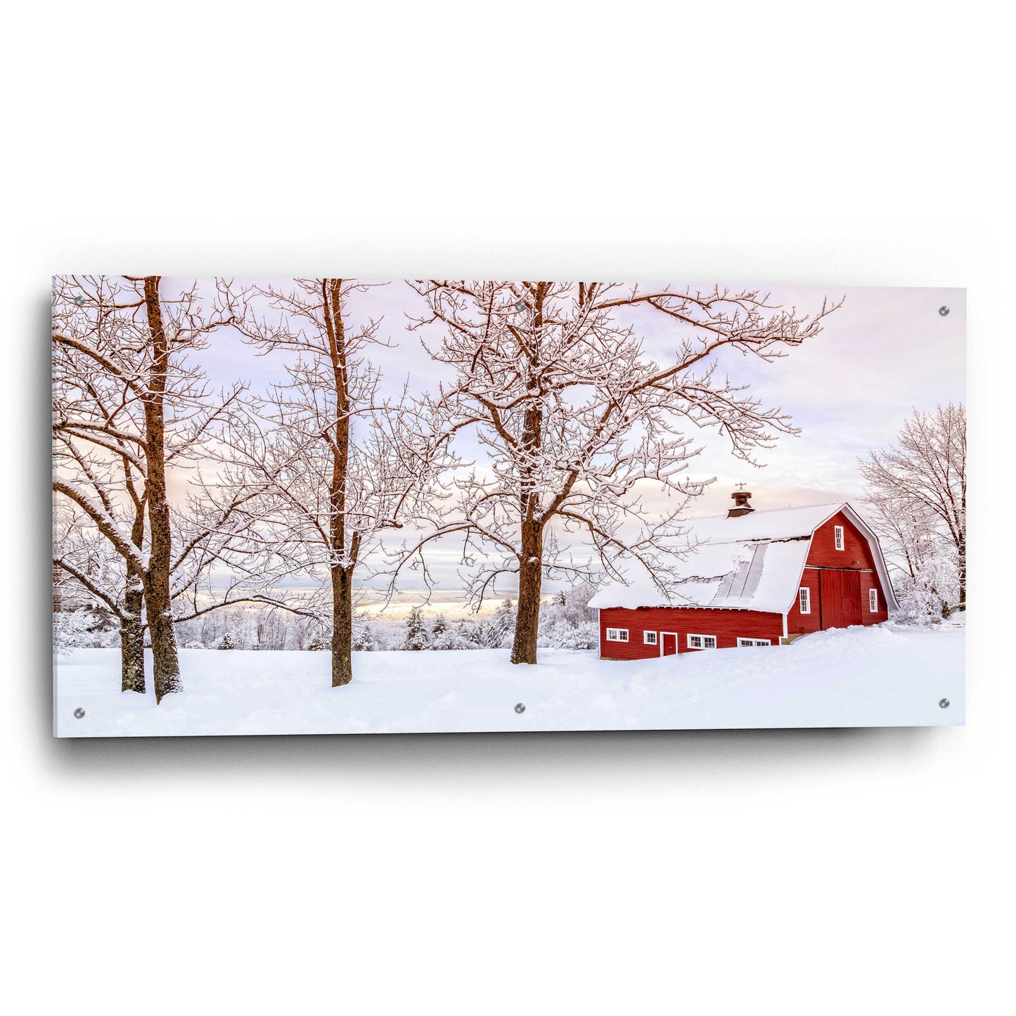 Epic Art 'Winter Arrives' by Edward M. Fielding, Acrylic Glass Wall Art,48x24