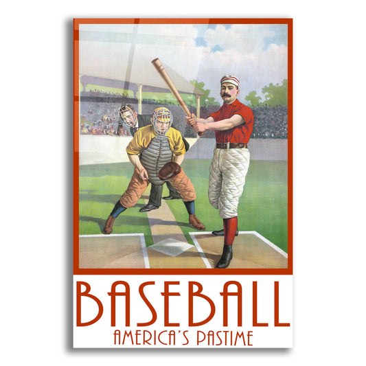 Epic Art 'Baseball America' by Edward M. Fielding, Acrylic Glass Wall Art