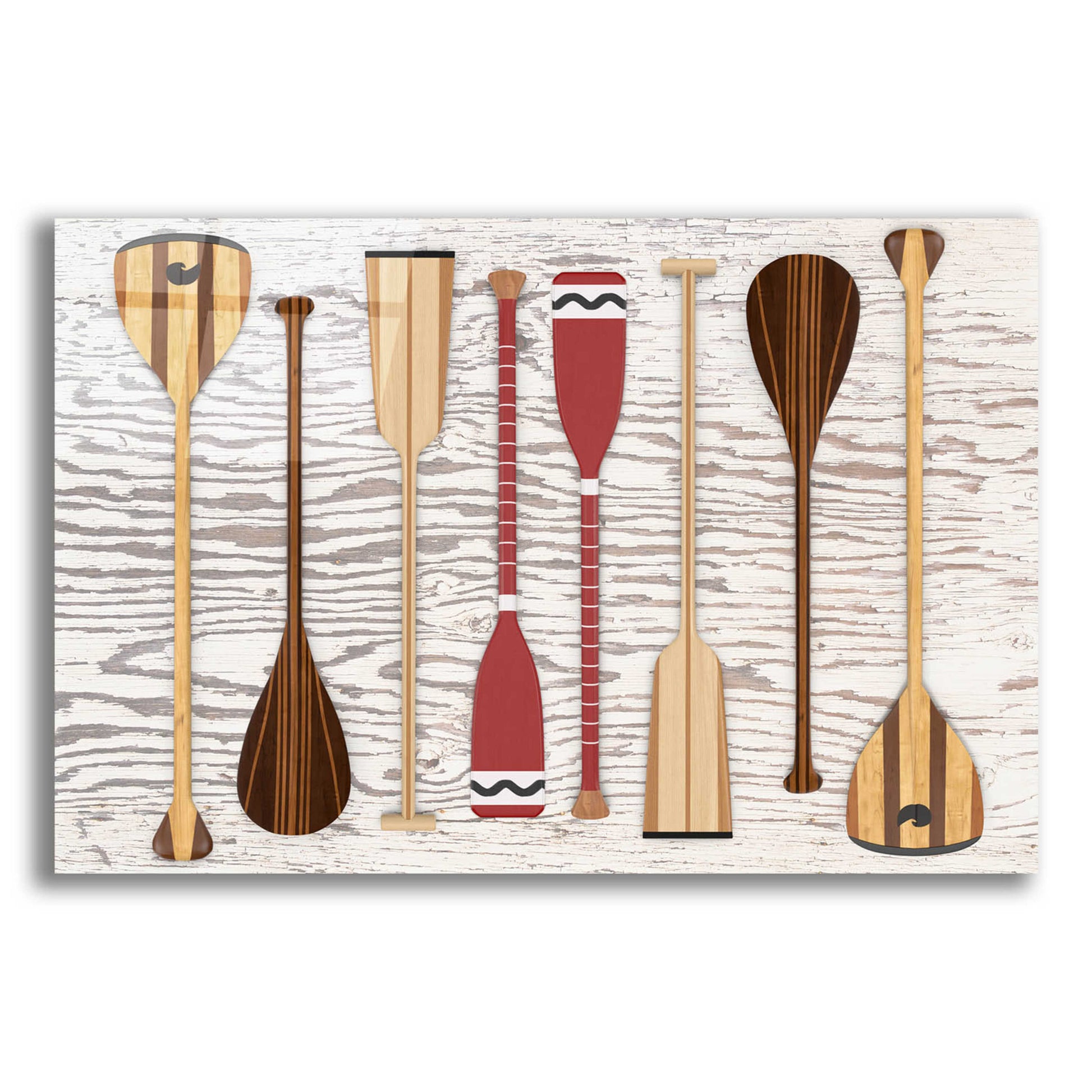 Epic Art 'Canoe Paddles & Oar' by Edward M. Fielding, Acrylic Glass Wall Art