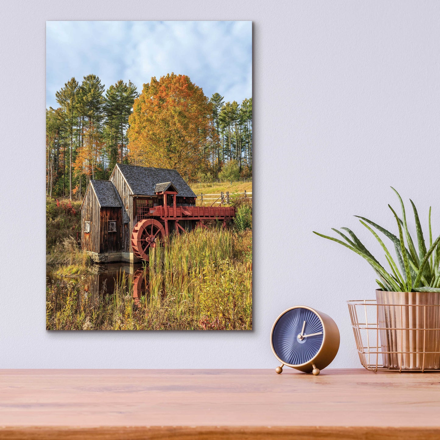 Epic Art 'Grist Mill' by Edward M. Fielding, Acrylic Glass Wall Art,12x16