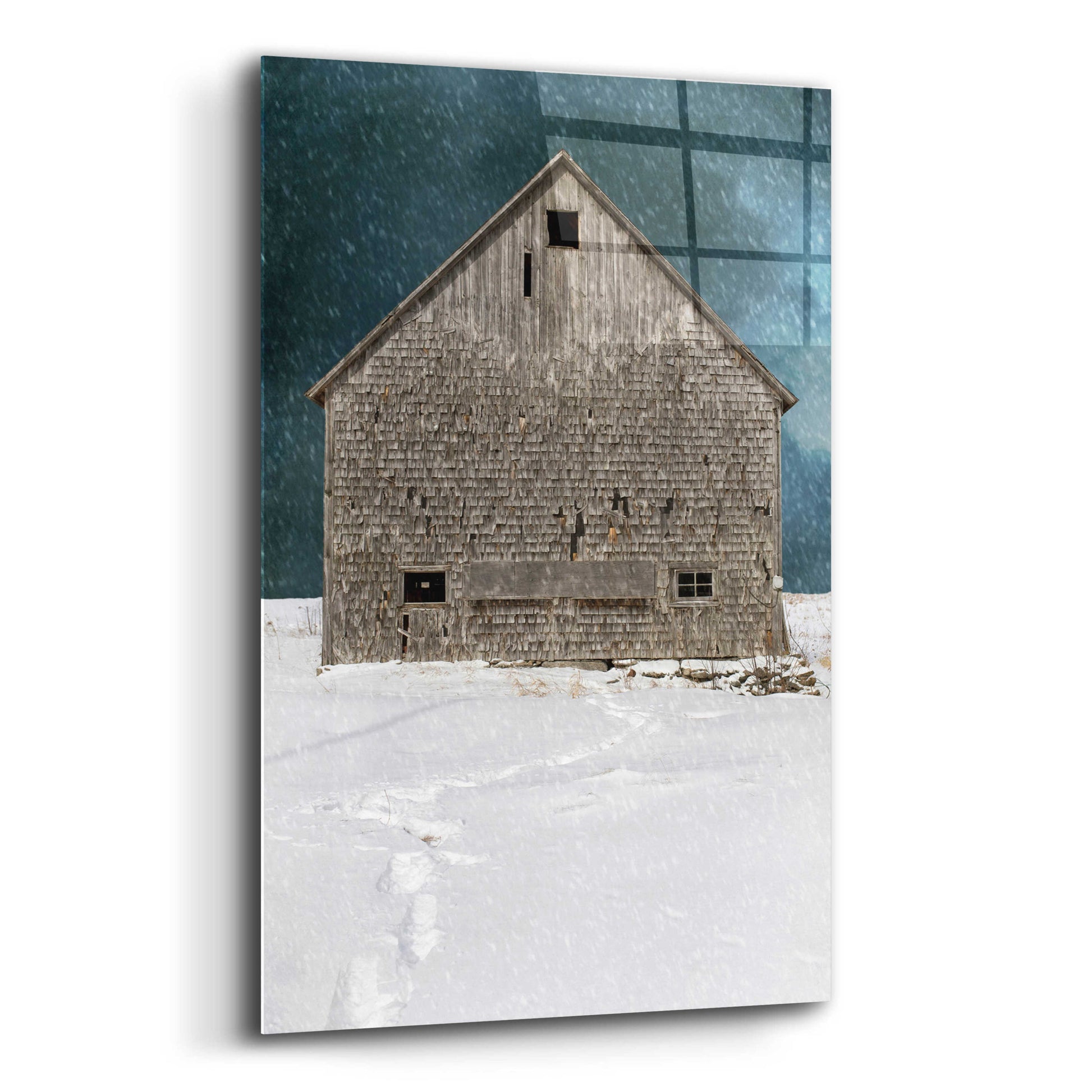 Epic Art 'Old Barn' by Edward M. Fielding, Acrylic Glass Wall Art,12x16