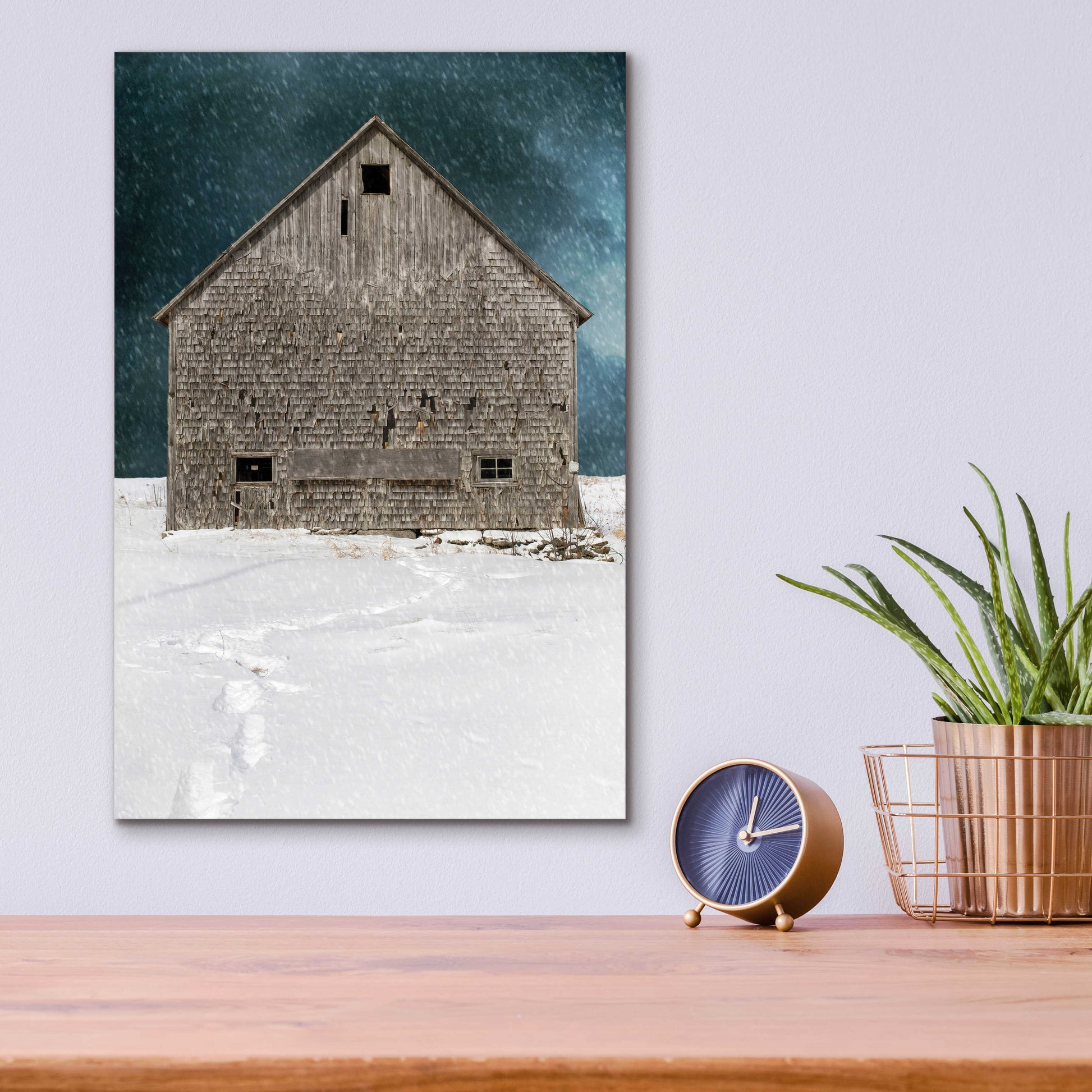 Epic Art 'Old Barn' by Edward M. Fielding, Acrylic Glass Wall Art,12x16