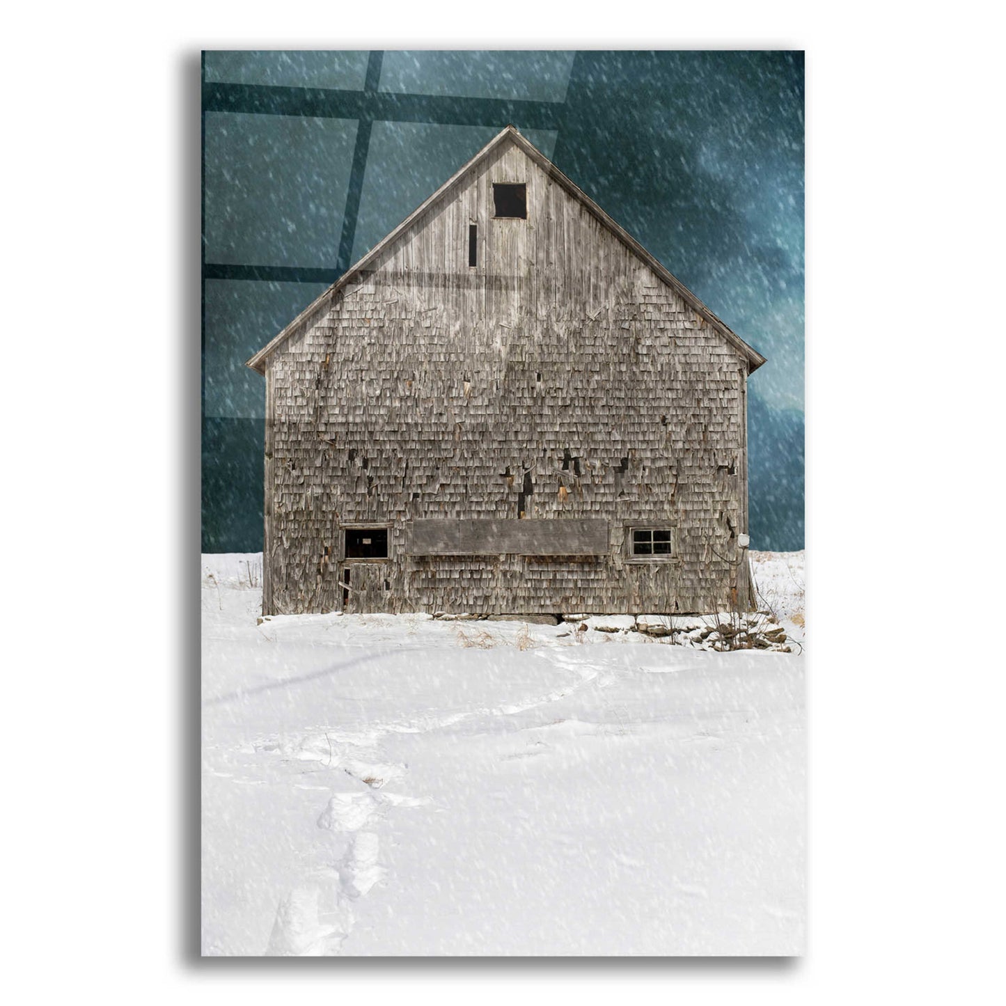 Epic Art 'Old Barn' by Edward M. Fielding, Acrylic Glass Wall Art,12x16