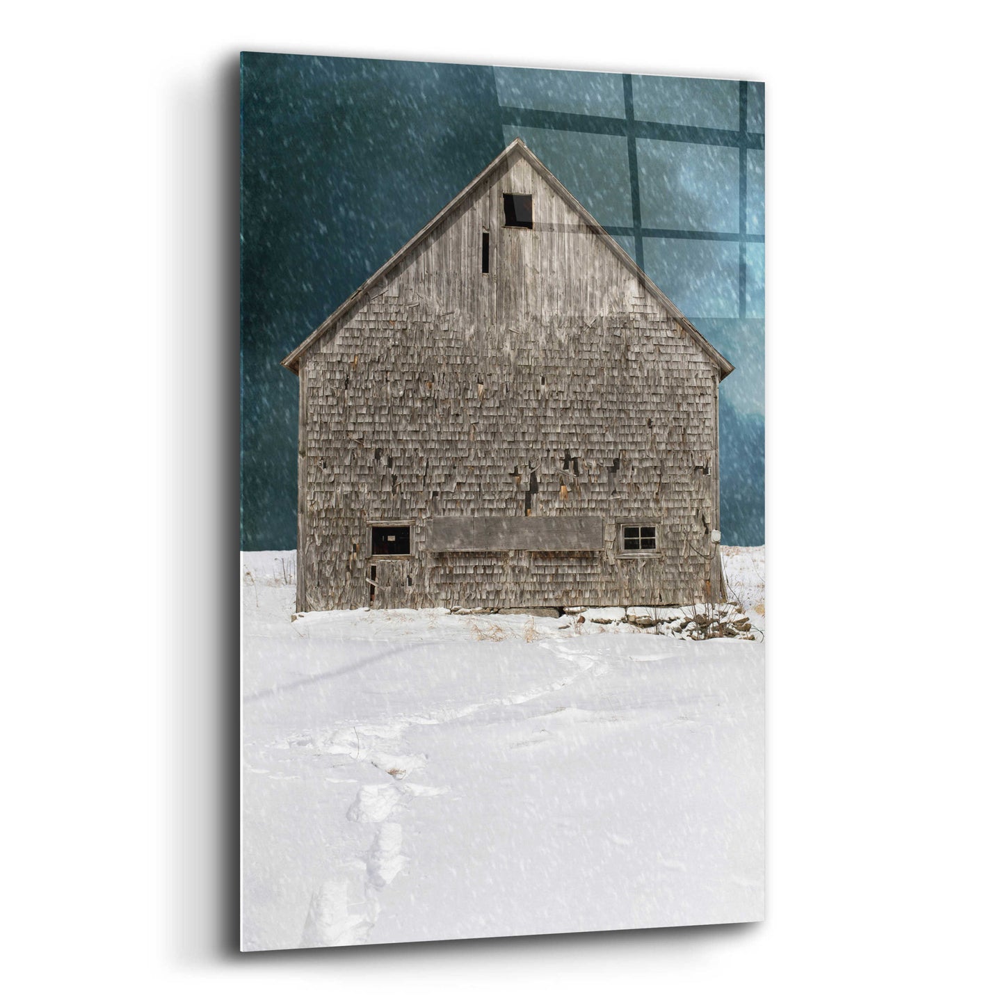 Epic Art 'Old Barn' by Edward M. Fielding, Acrylic Glass Wall Art,16x24