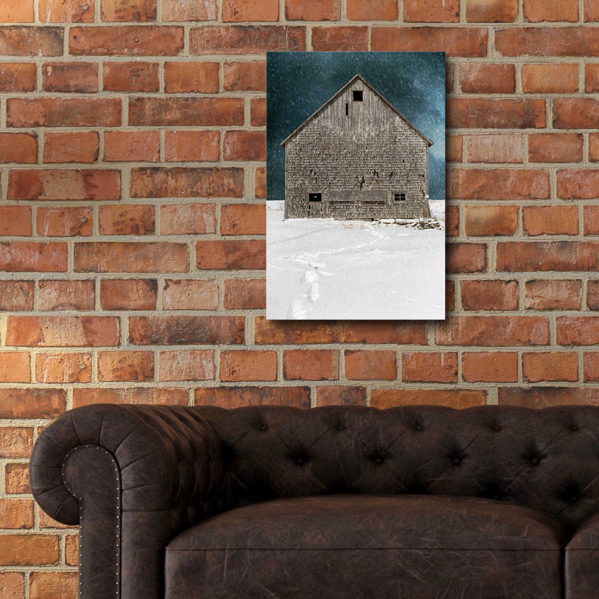 Epic Art 'Old Barn' by Edward M. Fielding, Acrylic Glass Wall Art,16x24