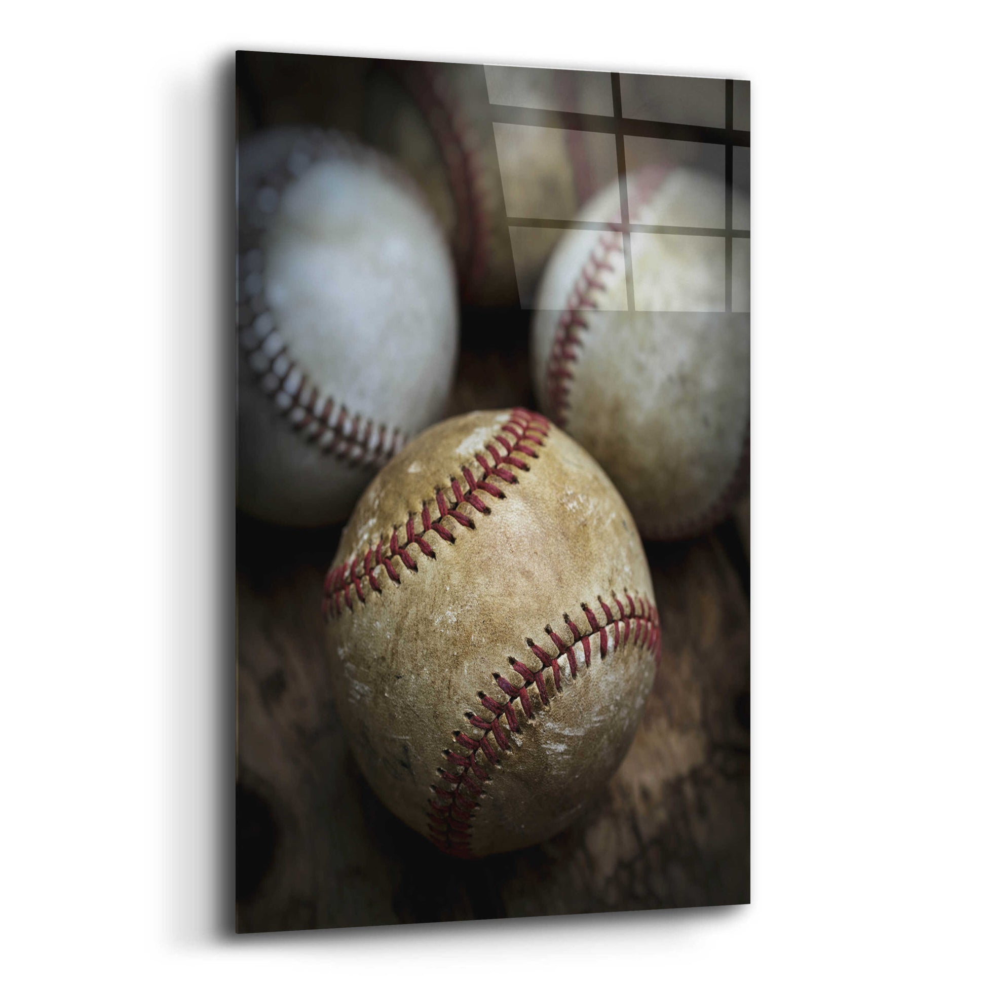 Epic Art 'Old Baseball' by Edward M. Fielding, Acrylic Glass Wall Art,12x16