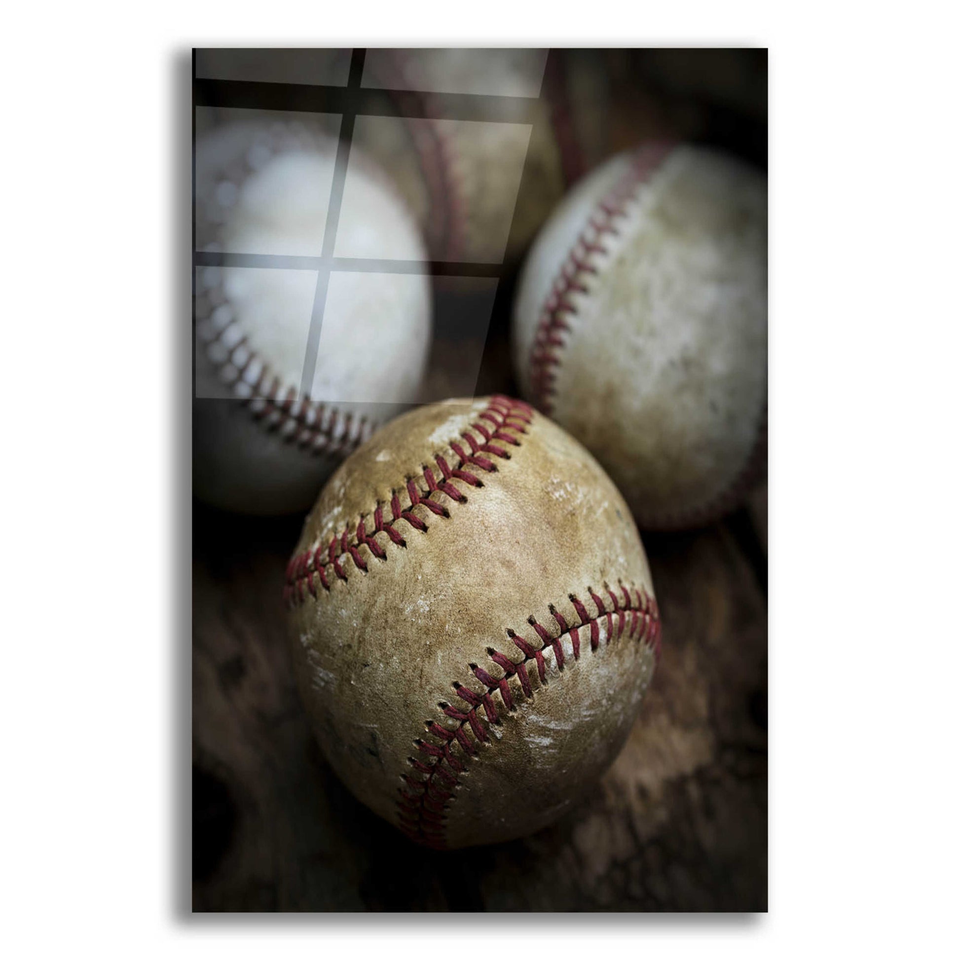 Epic Art 'Old Baseball' by Edward M. Fielding, Acrylic Glass Wall Art,16x24