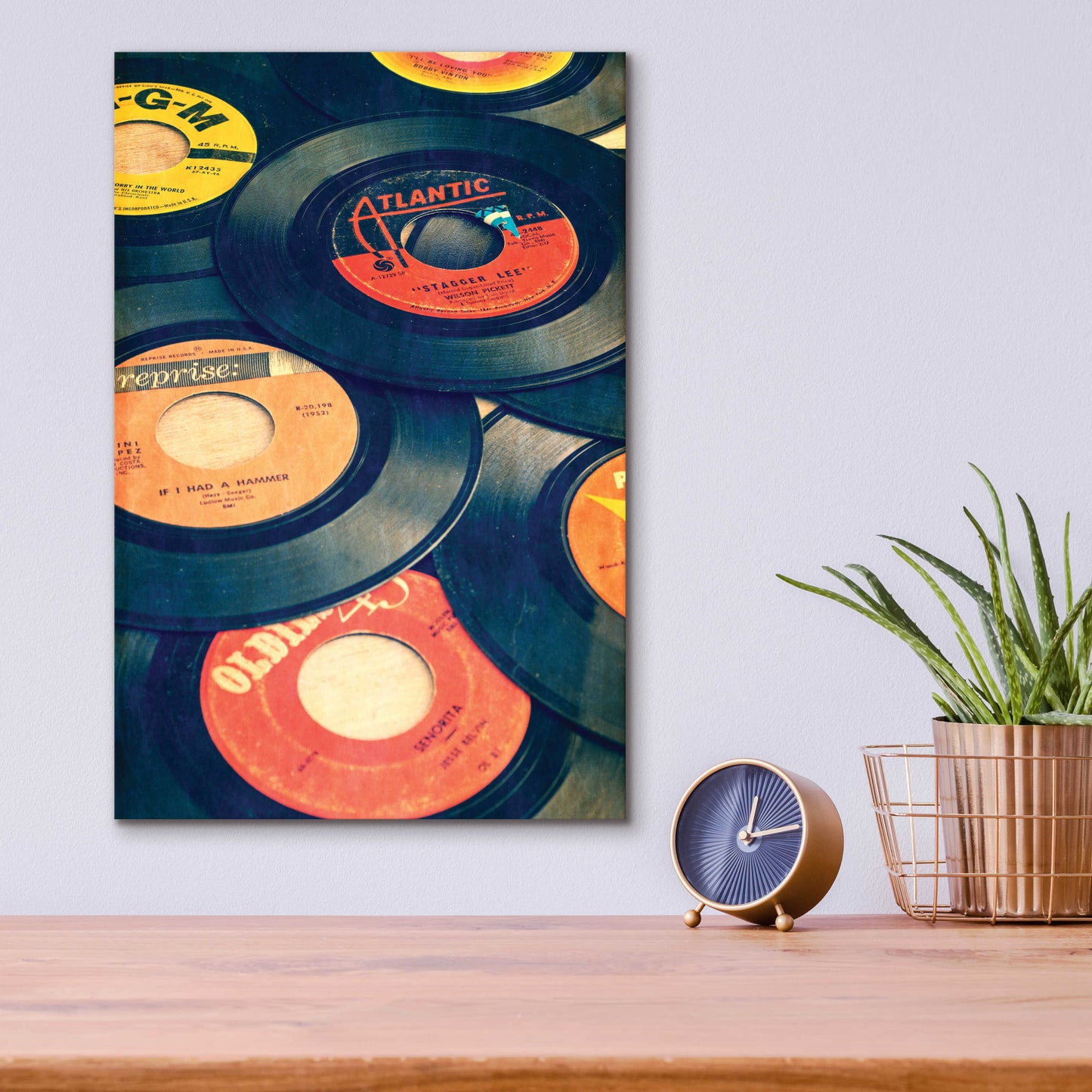 Epic Art 'Old Records' by Edward M. Fielding, Acrylic Glass Wall Art,12x16