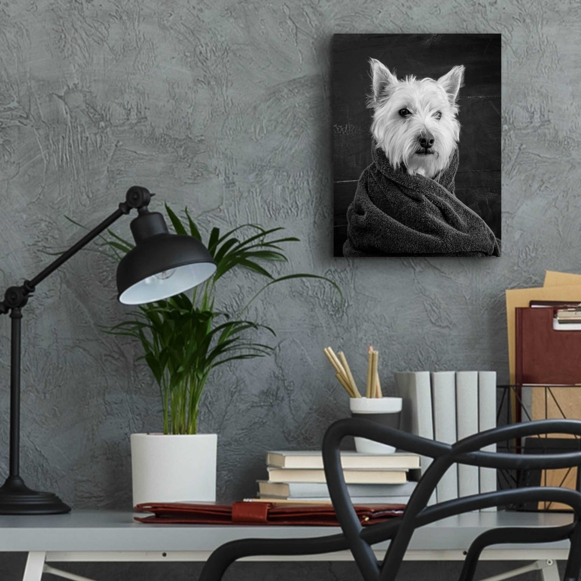 Epic Art 'Portrait of a Westy Dog' by Edward M. Fielding, Acrylic Glass Wall Art,12x16