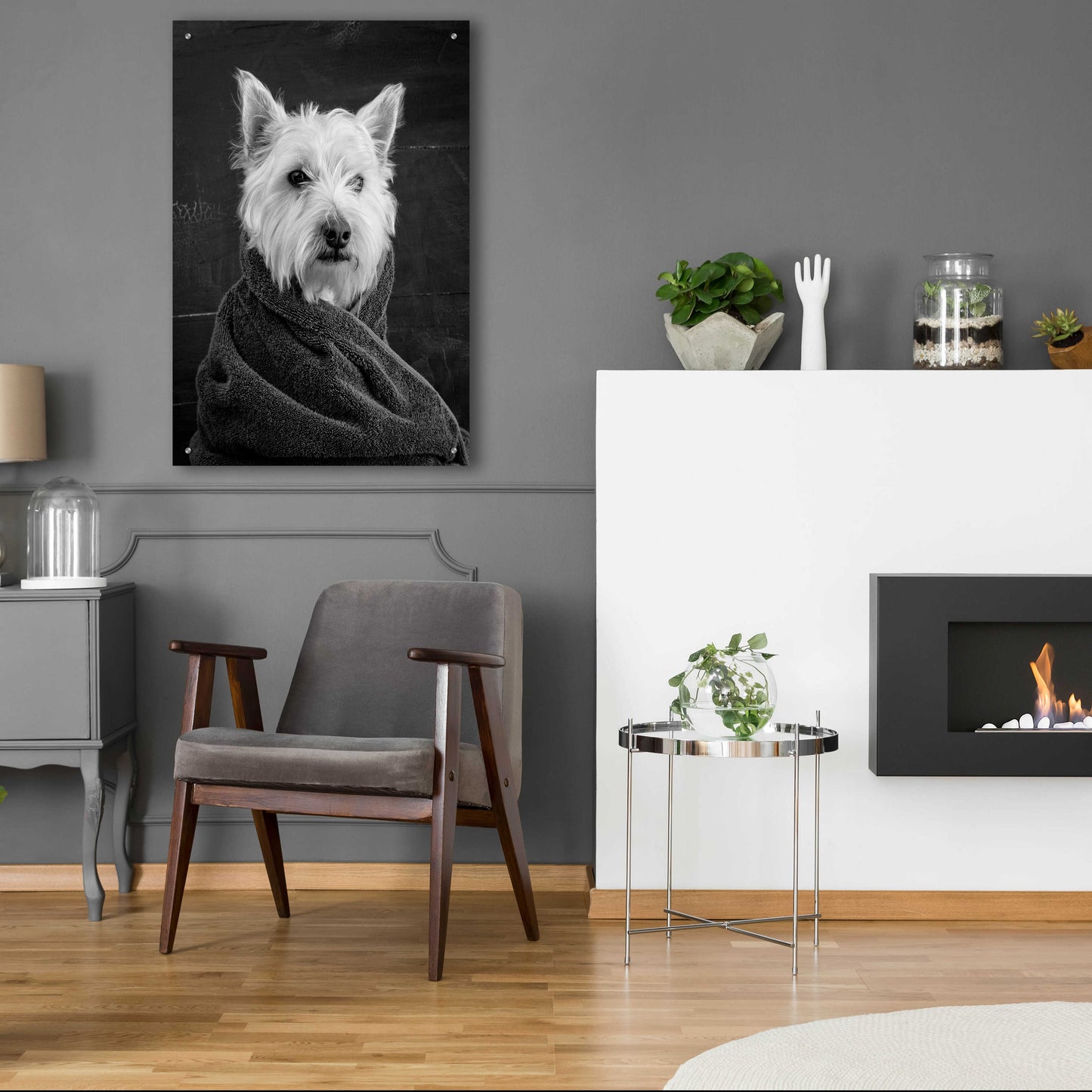 Epic Art 'Portrait of a Westy Dog' by Edward M. Fielding, Acrylic Glass Wall Art,24x36