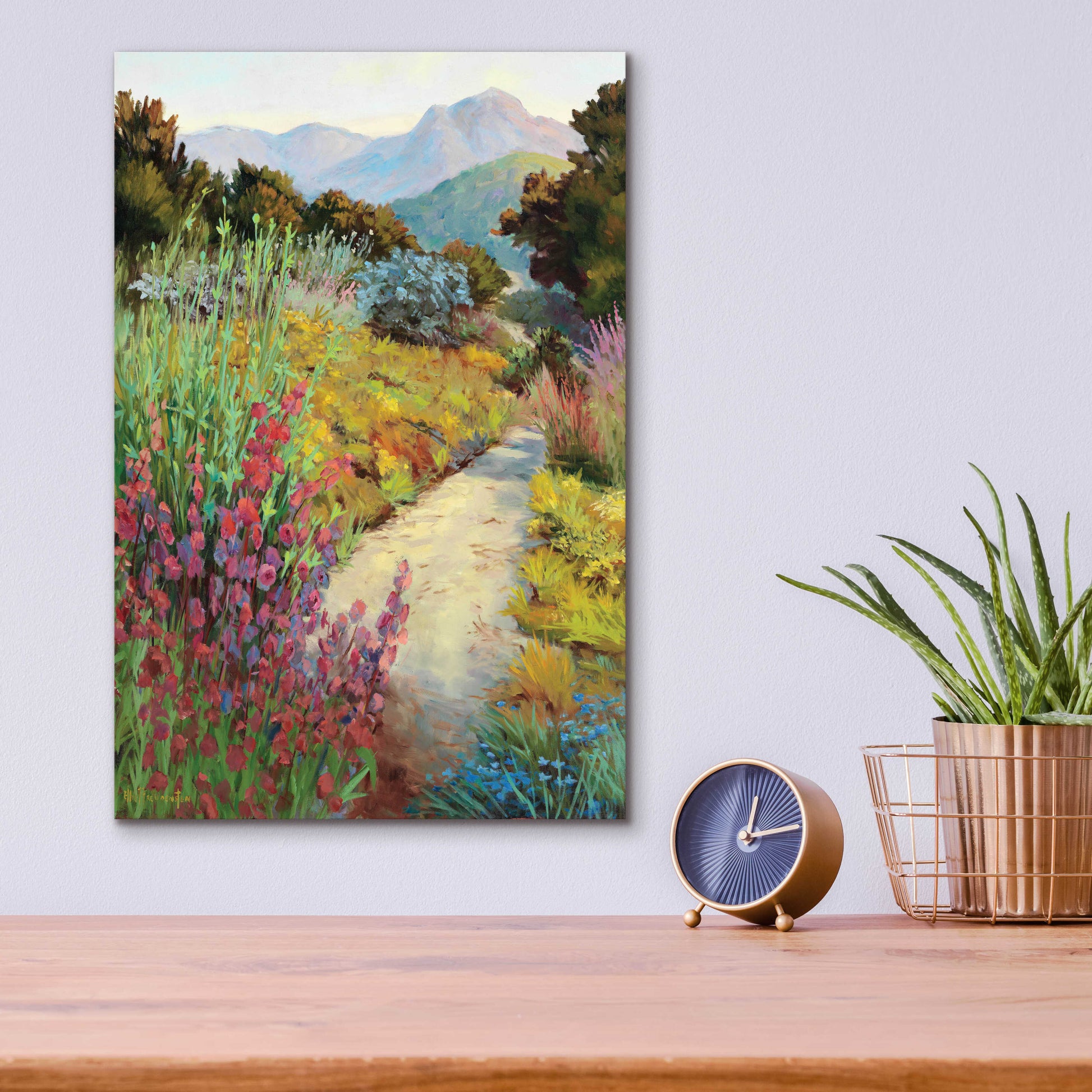 Epic Art 'Garden Path' by Ellie Freudenstein, Acrylic Glass Wall Art,12x16