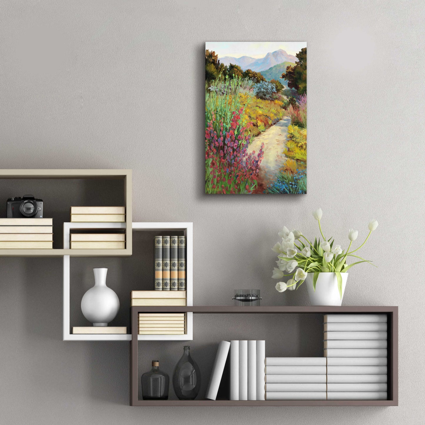 Epic Art 'Garden Path' by Ellie Freudenstein, Acrylic Glass Wall Art,16x24