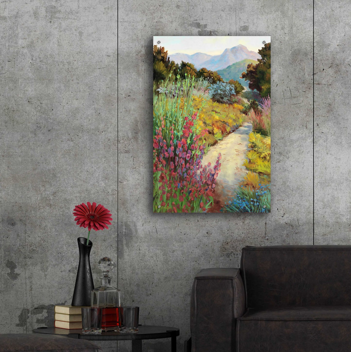 Epic Art 'Garden Path' by Ellie Freudenstein, Acrylic Glass Wall Art,24x36