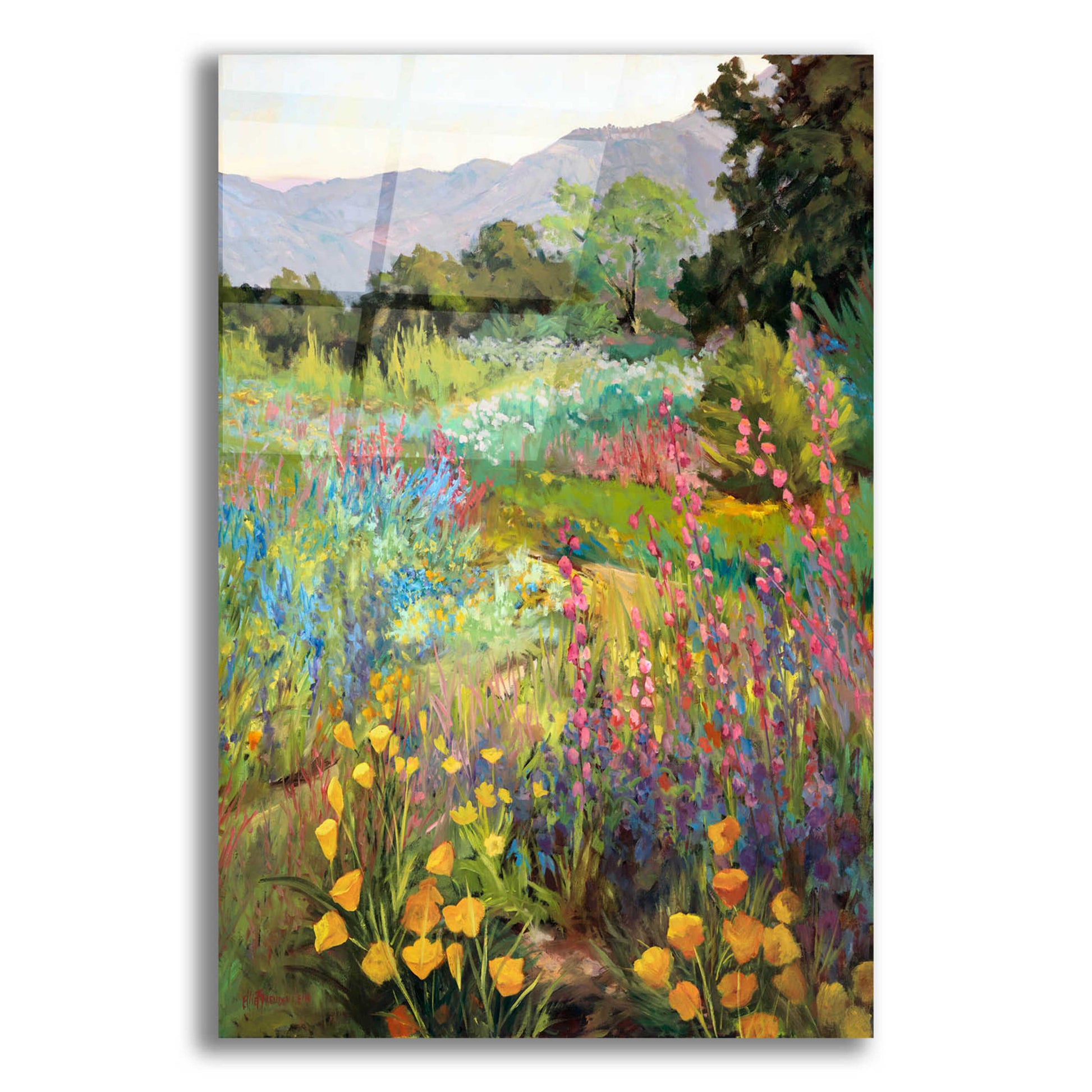 Epic Art 'Spring Days' by Ellie Freudenstein, Acrylic Glass Wall Art,12x16