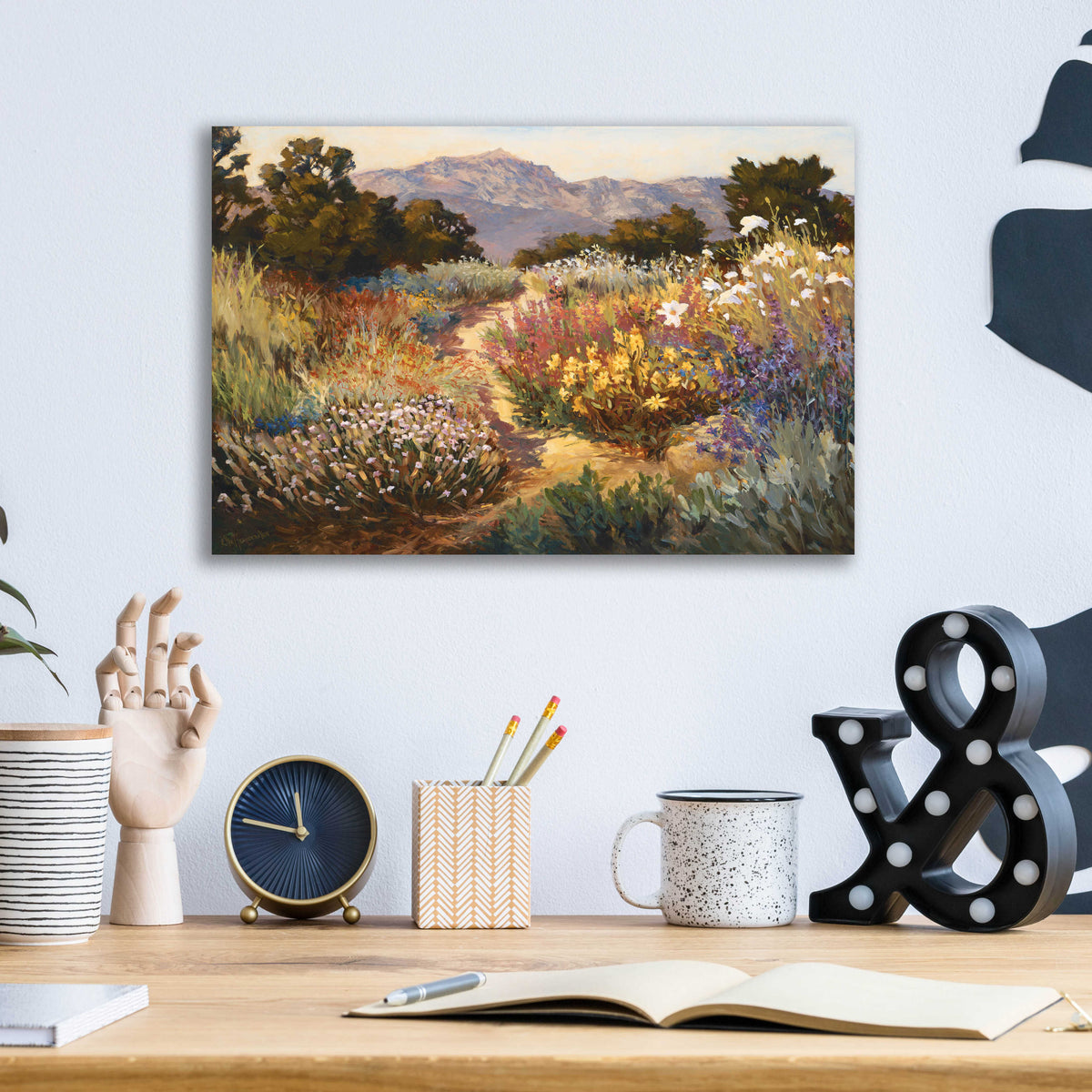 Epic Art 'Spring Trails' by Ellie Freudenstein, Acrylic Glass Wall Art,16x12