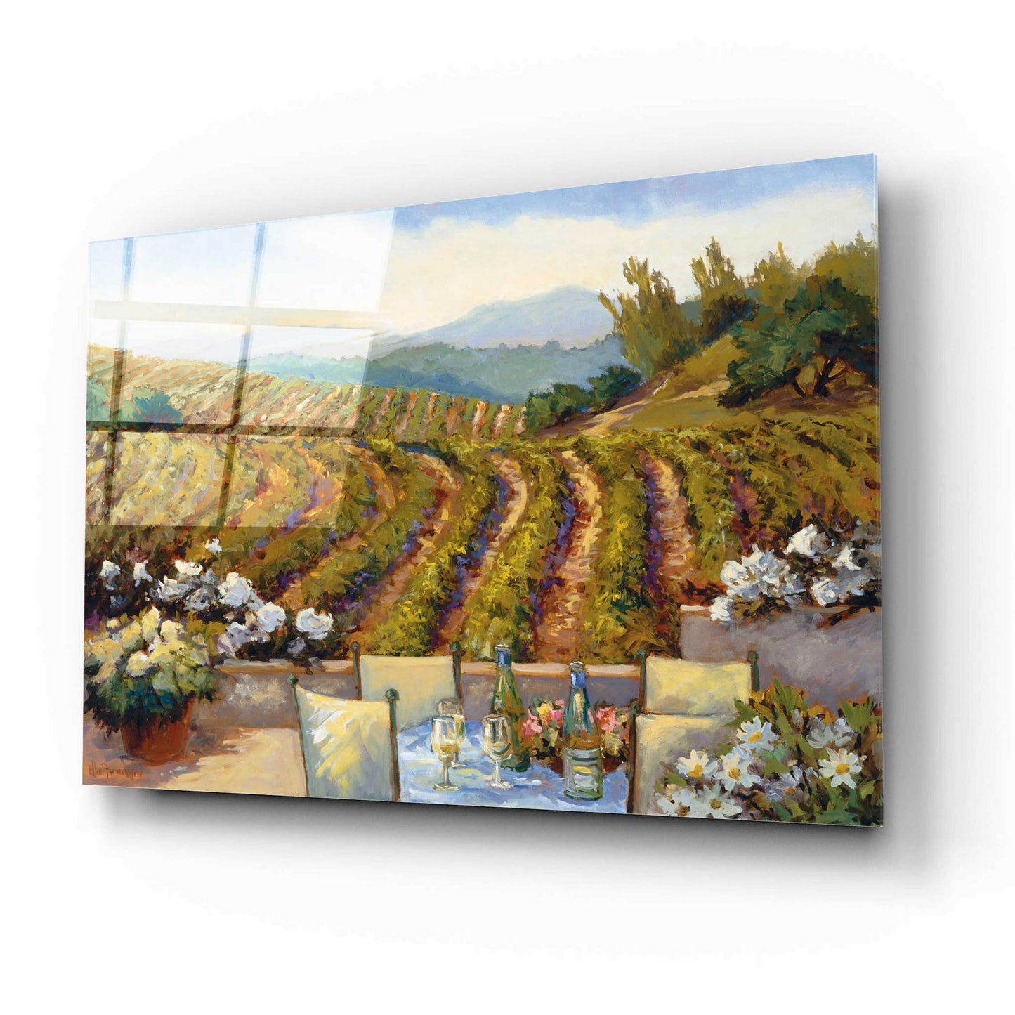 Epic Art 'Vineyards to Mount St. Helena' by Ellie Freudenstein, Acrylic Glass Wall Art,16x12