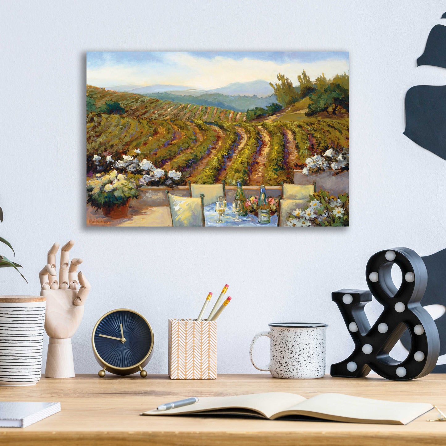 Epic Art 'Vineyards to Mount St. Helena' by Ellie Freudenstein, Acrylic Glass Wall Art,16x12