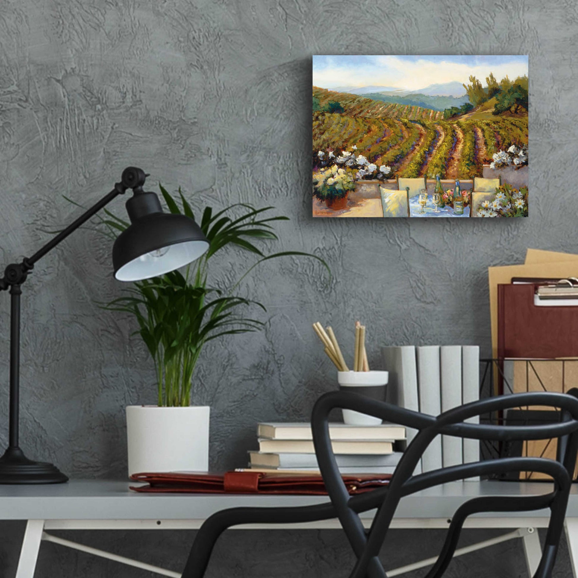 Epic Art 'Vineyards to Mount St. Helena' by Ellie Freudenstein, Acrylic Glass Wall Art,16x12