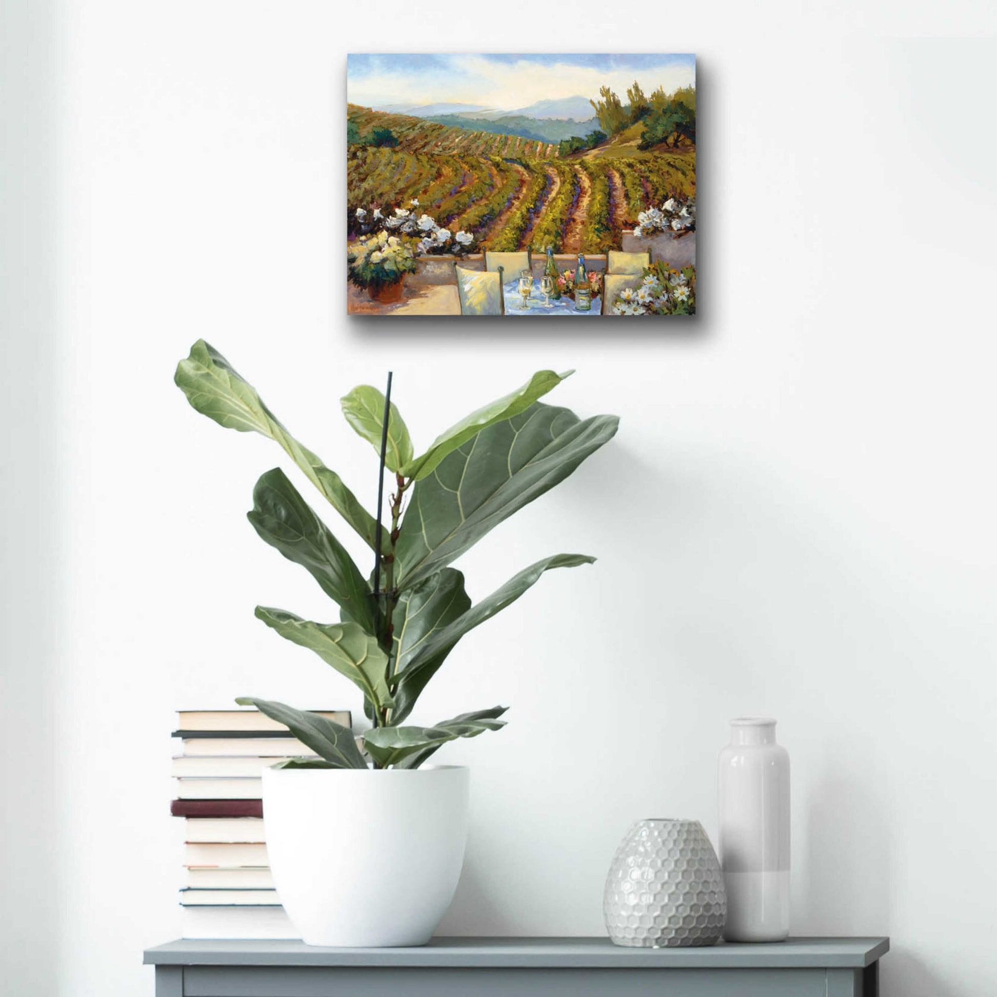 Epic Art 'Vineyards to Mount St. Helena' by Ellie Freudenstein, Acrylic Glass Wall Art,16x12