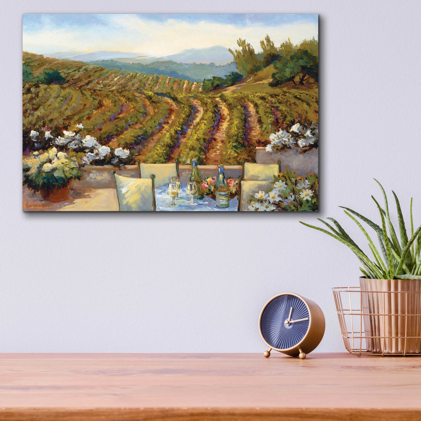 Epic Art 'Vineyards to Mount St. Helena' by Ellie Freudenstein, Acrylic Glass Wall Art,16x12