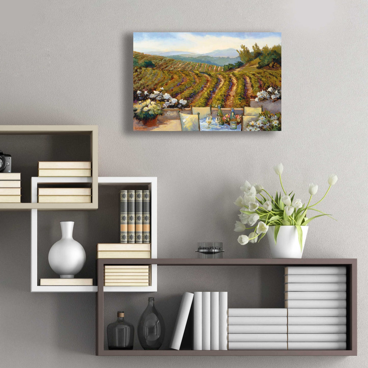 Epic Art 'Vineyards to Mount St. Helena' by Ellie Freudenstein, Acrylic Glass Wall Art,24x16