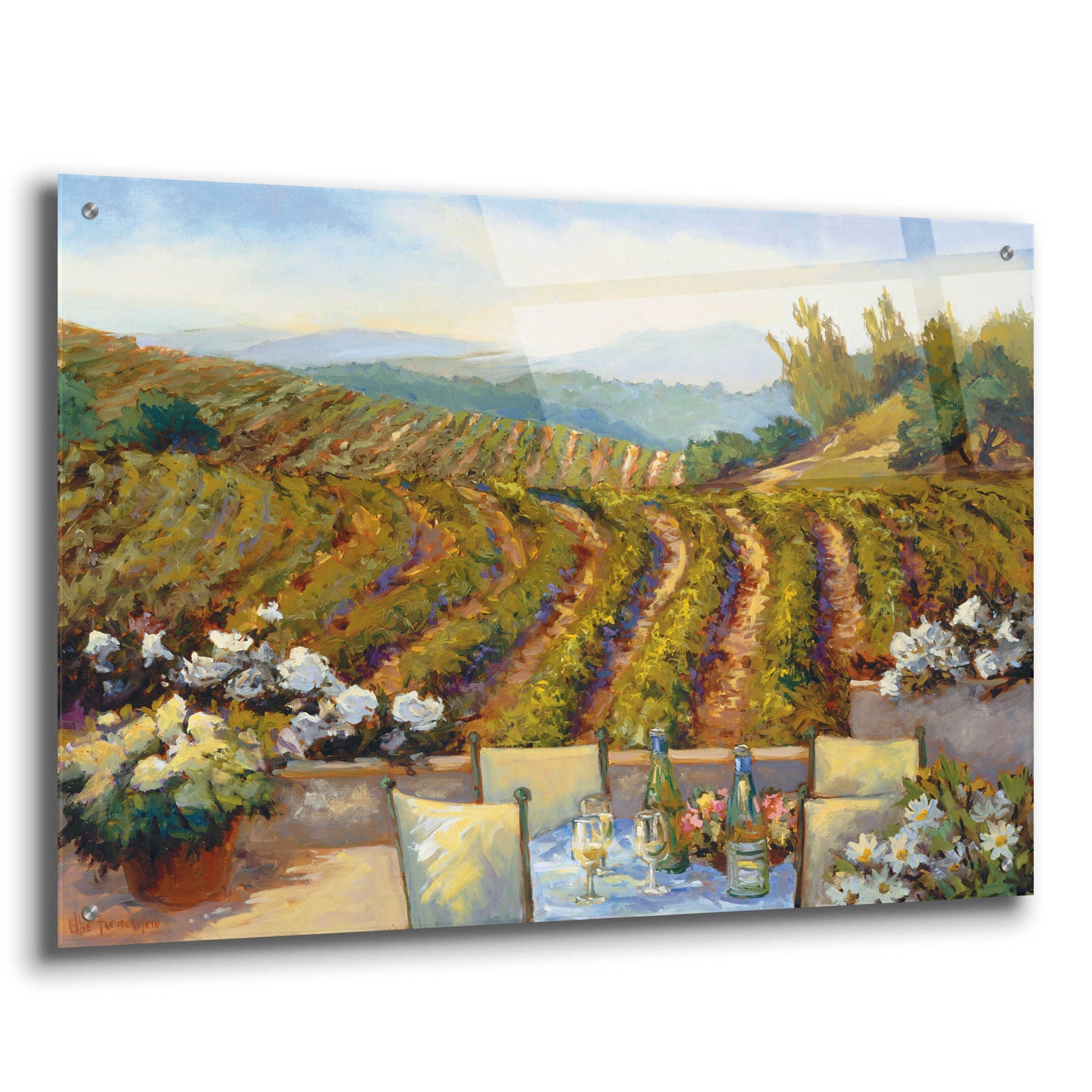 Epic Art 'Vineyards to Mount St. Helena' by Ellie Freudenstein, Acrylic Glass Wall Art,36x24