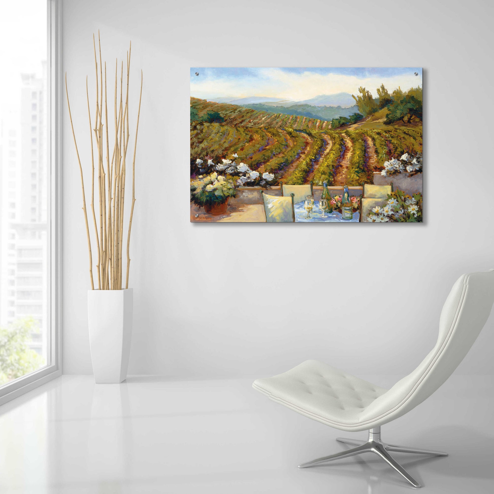 Epic Art 'Vineyards to Mount St. Helena' by Ellie Freudenstein, Acrylic Glass Wall Art,36x24