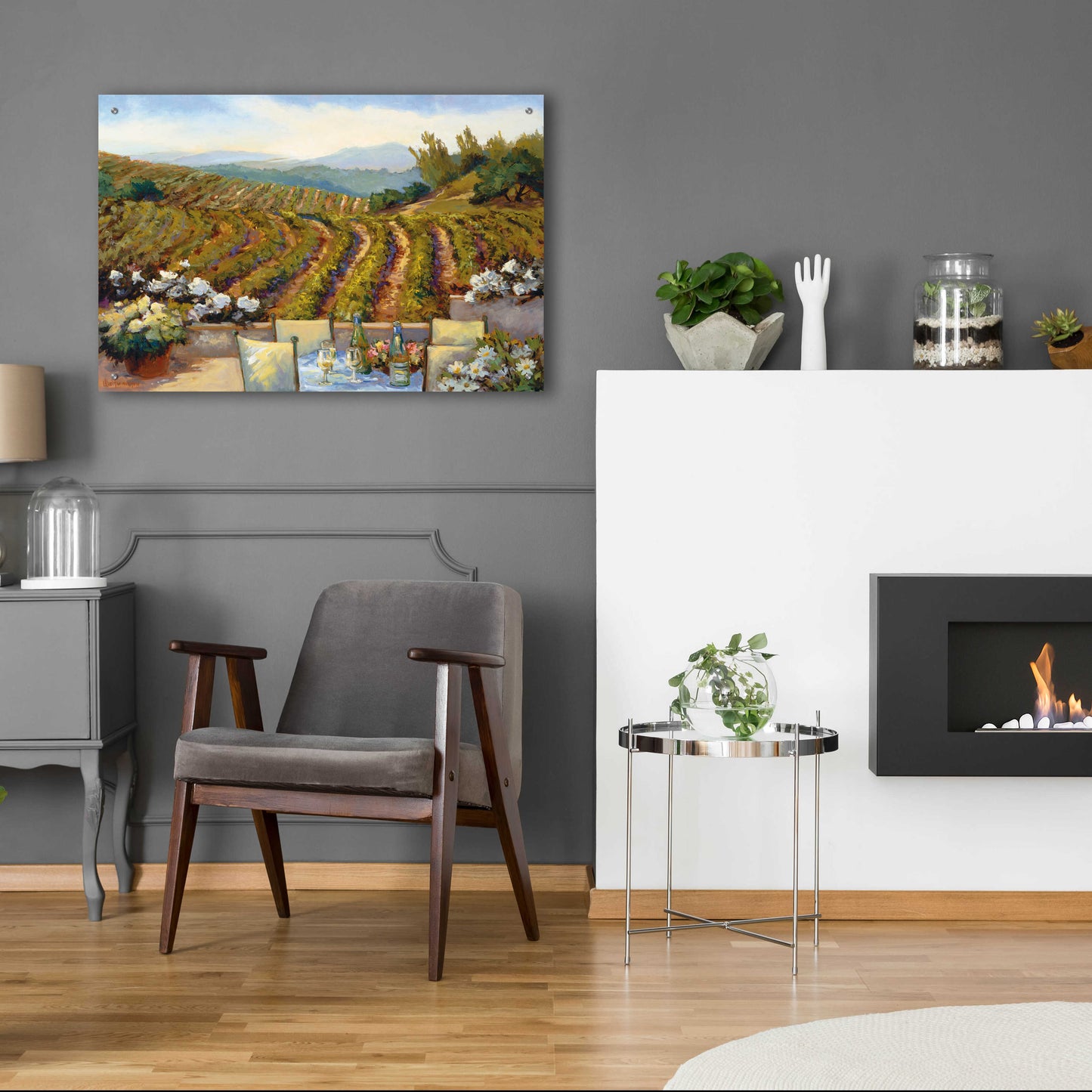 Epic Art 'Vineyards to Mount St. Helena' by Ellie Freudenstein, Acrylic Glass Wall Art,36x24